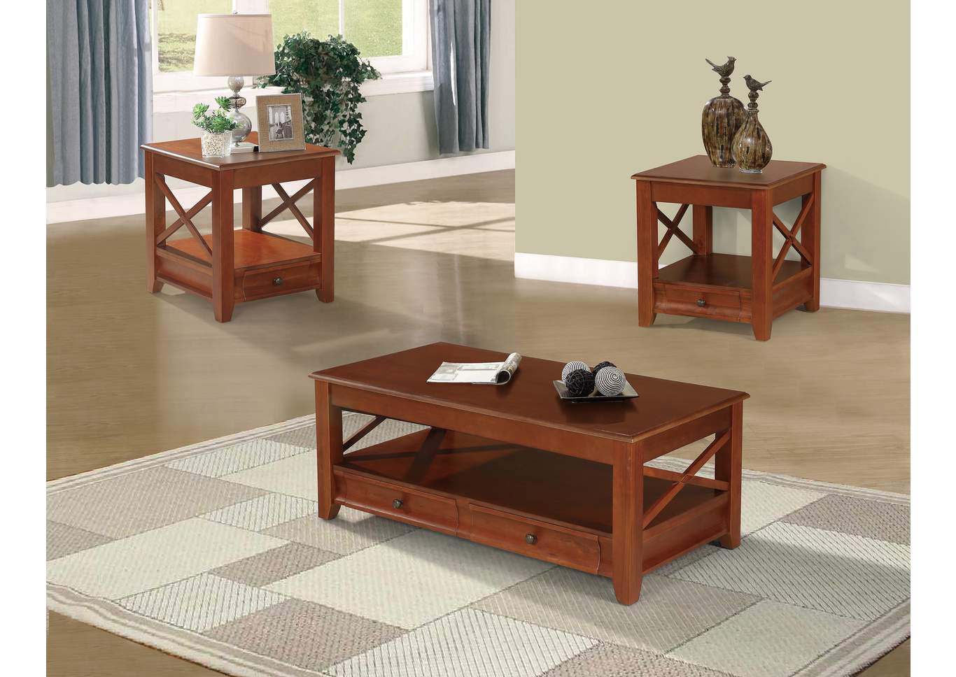 3-Pieces Coffee Table Set,Poundex