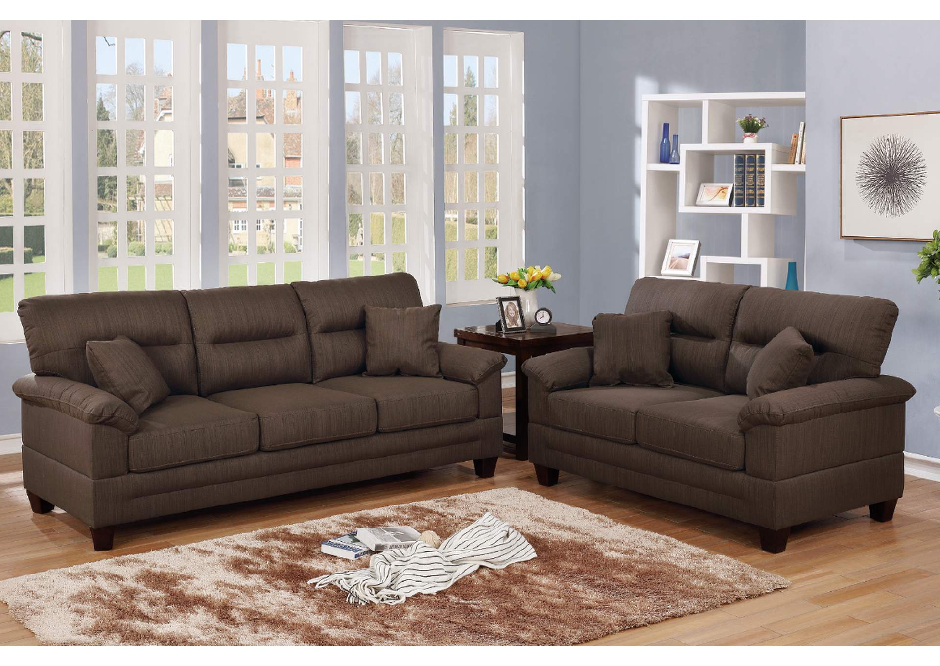 2 Piece Sofa Set,Poundex