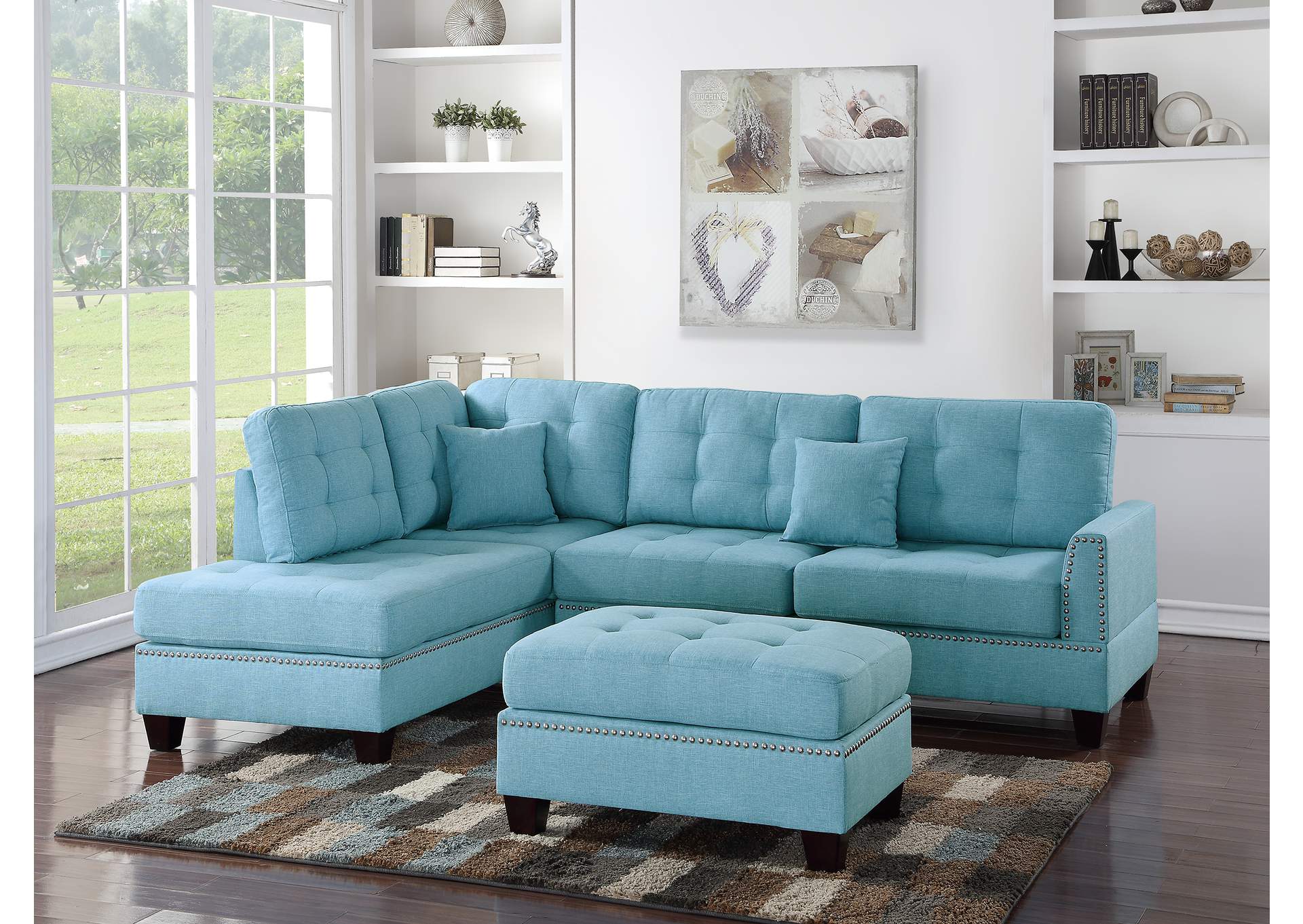 3-Pcs Sectional Sofa,Poundex