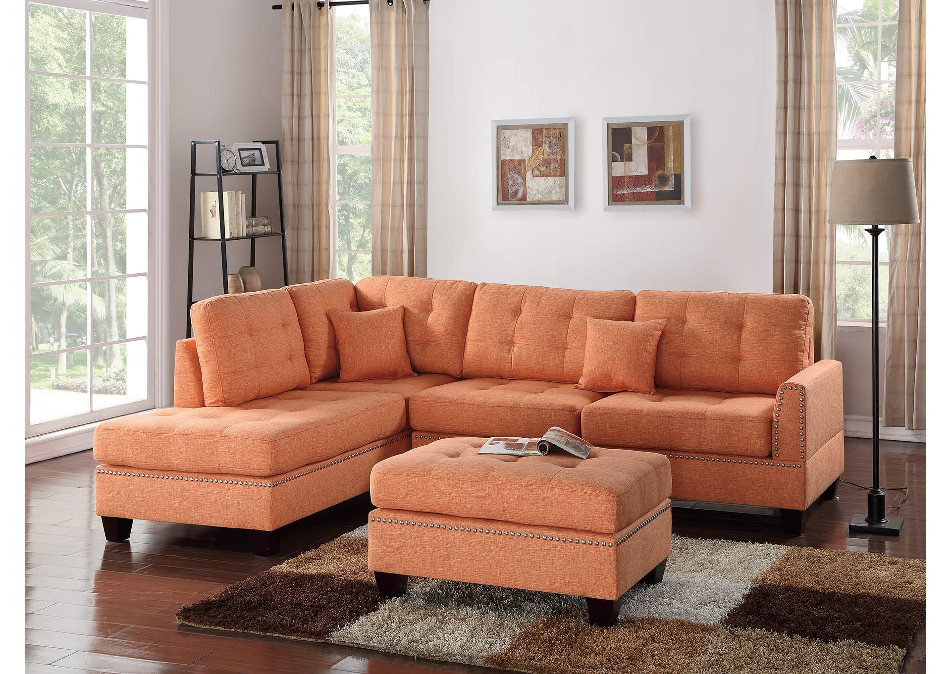 3-Pcs Sectional Sofa,Poundex