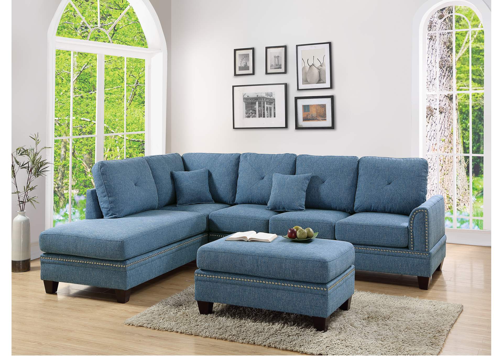 2-Pcs Sectional Sofa,Poundex