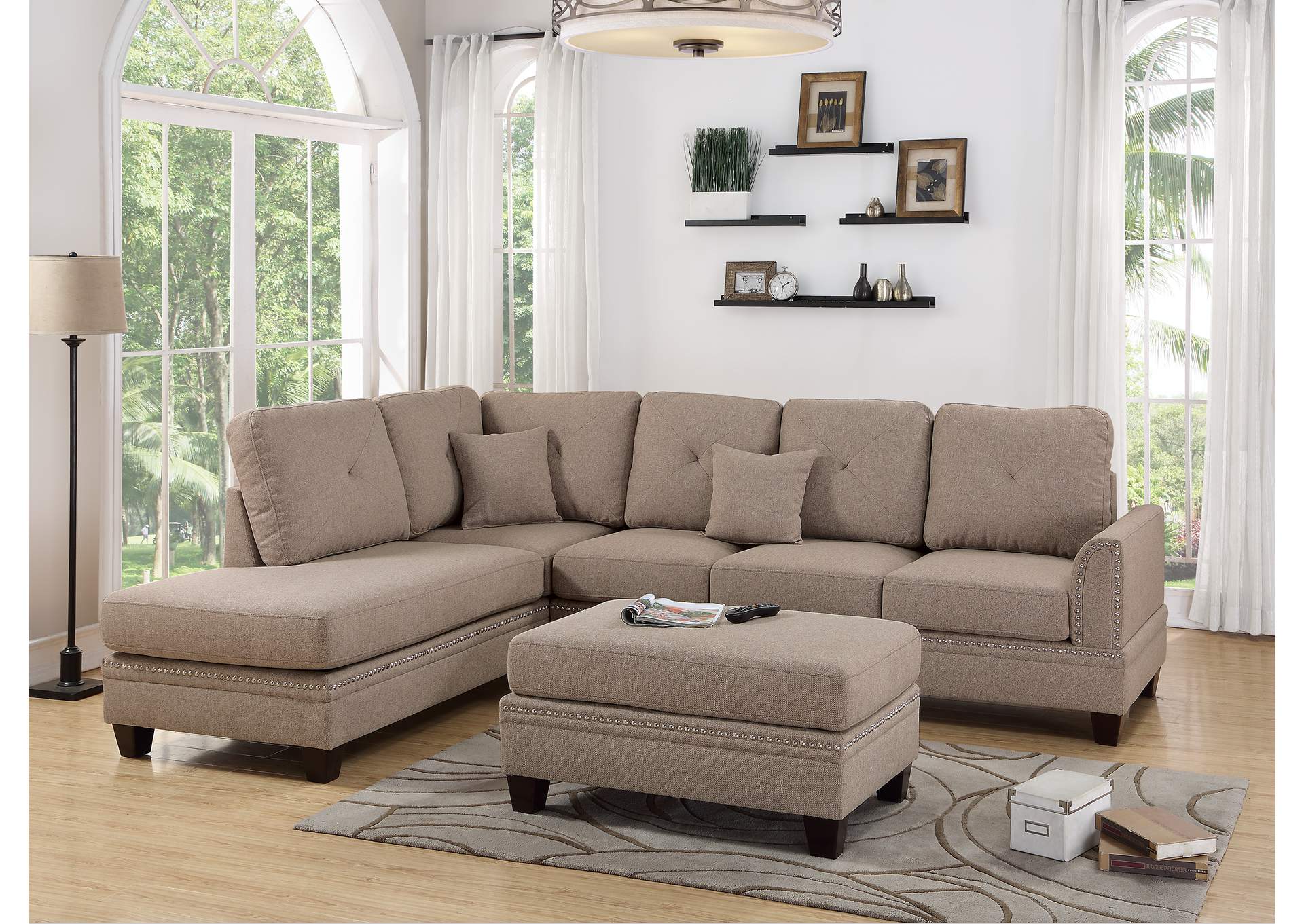 2-Pcs Sectional Sofa,Poundex