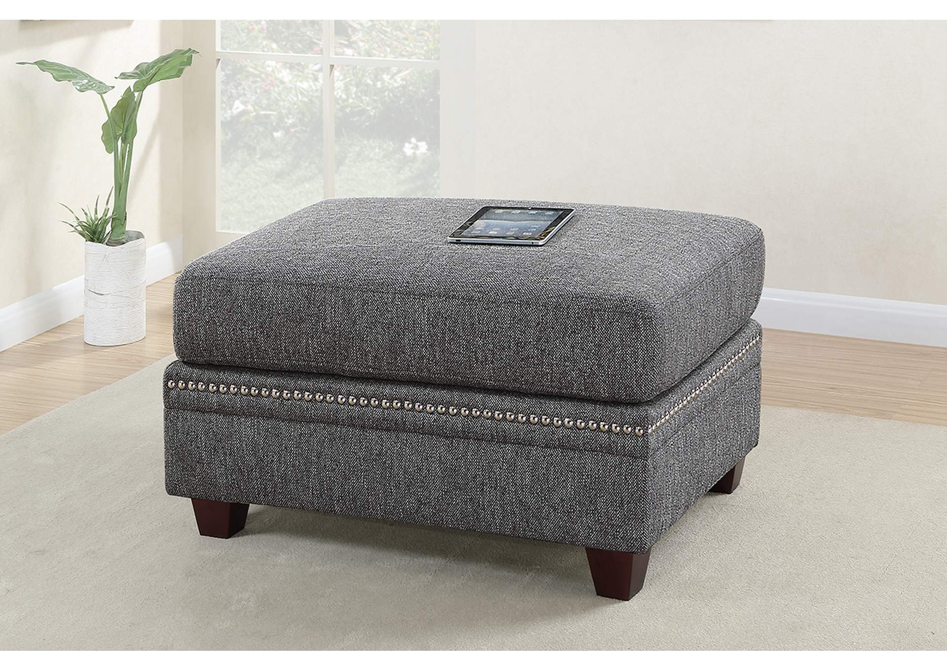 Cocktail Ottoman,Poundex