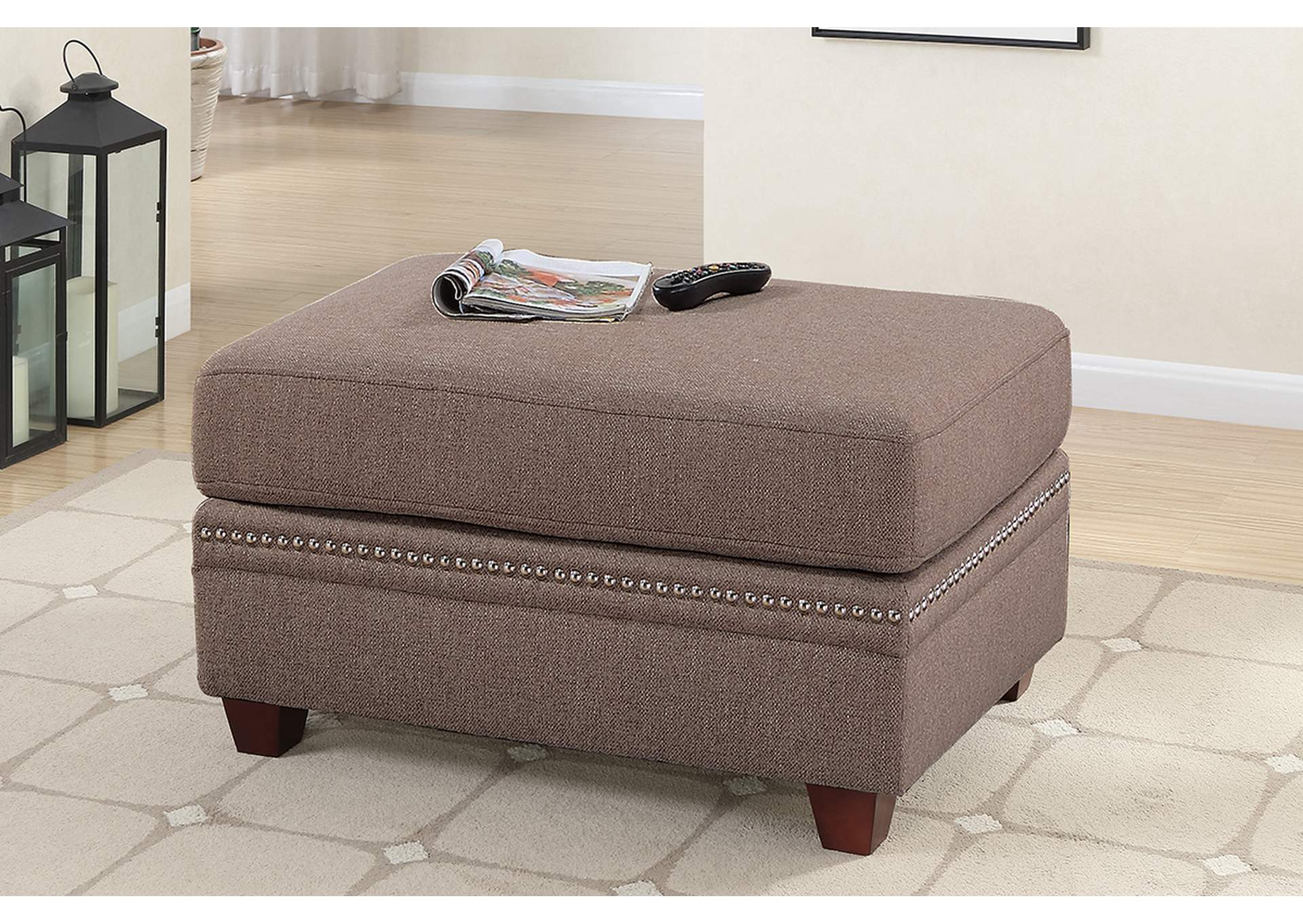 Cocktail Ottoman,Poundex