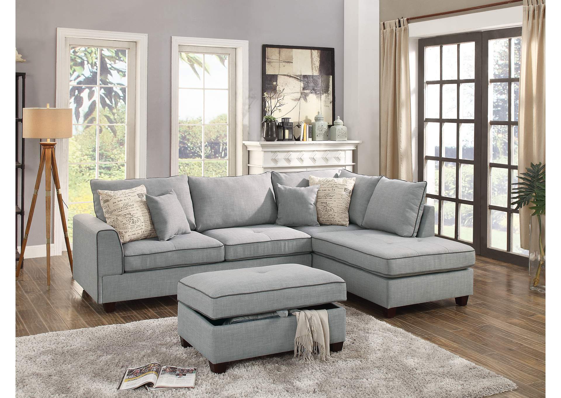 3-Pcs Sectional Sofa,Poundex