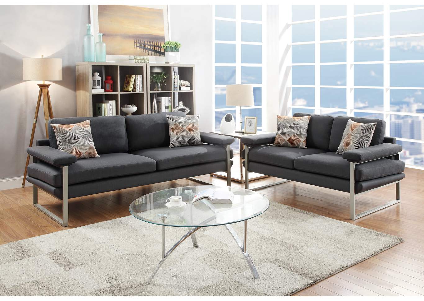 2 Piece Sofa Set,Poundex
