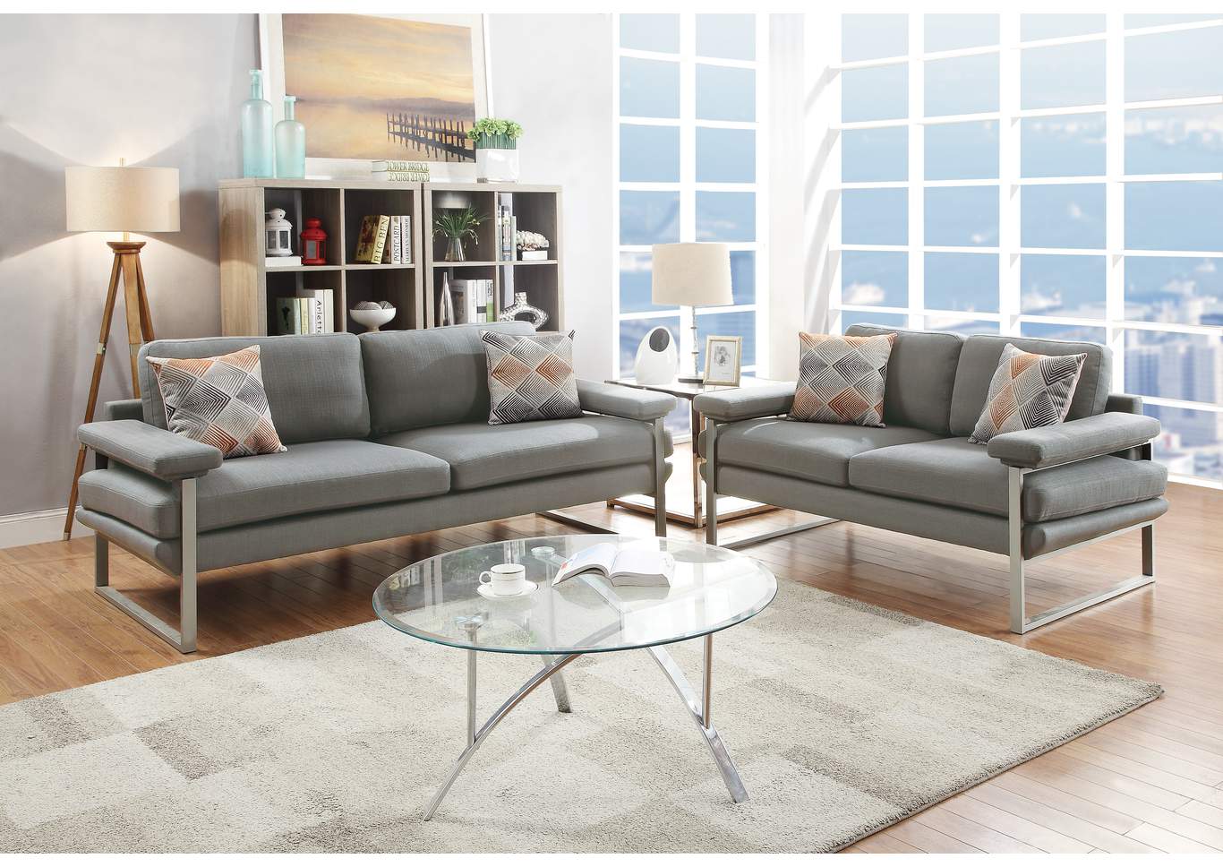 2 Piece Sofa Set,Poundex