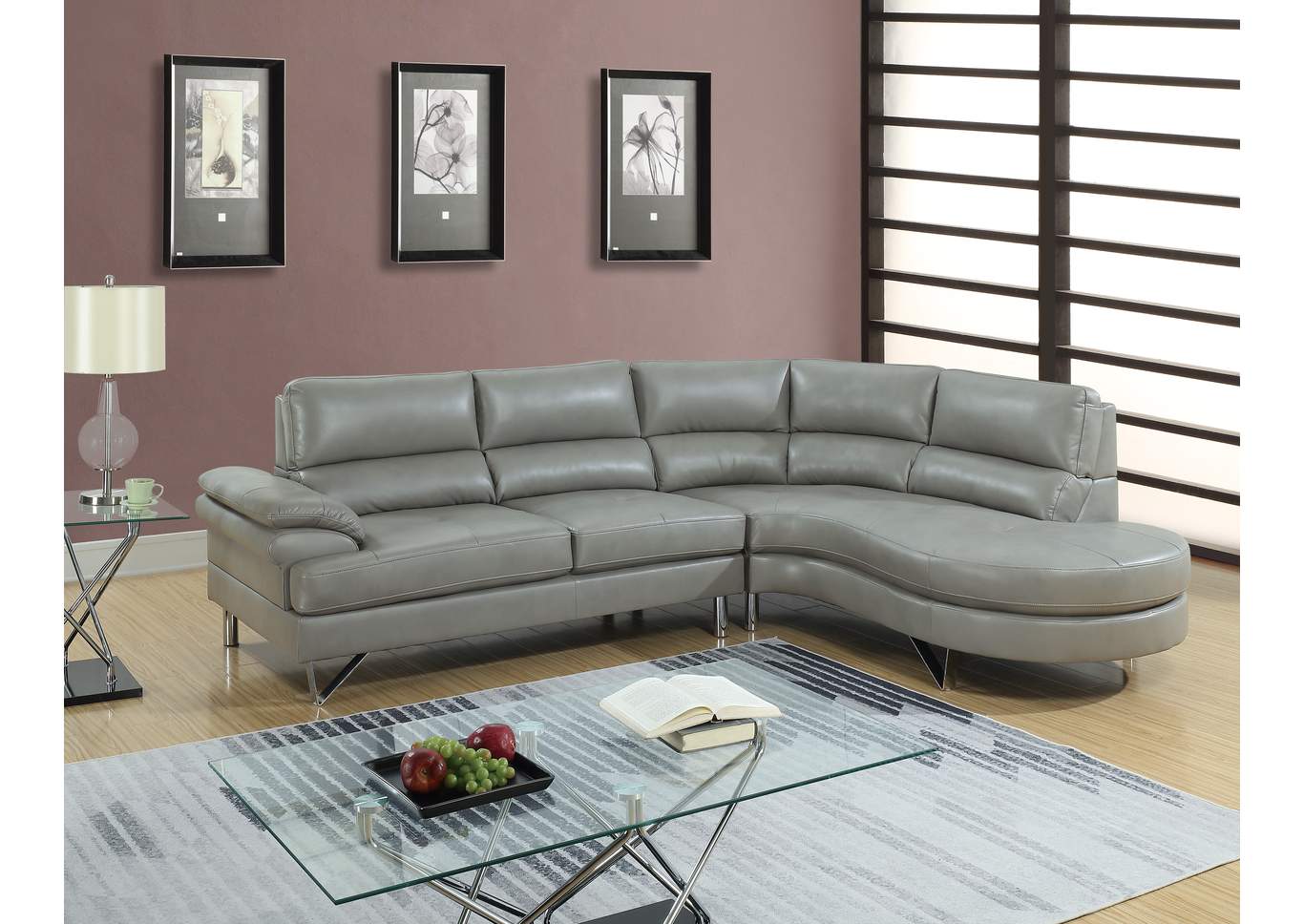 2 Piece Sectional,Poundex