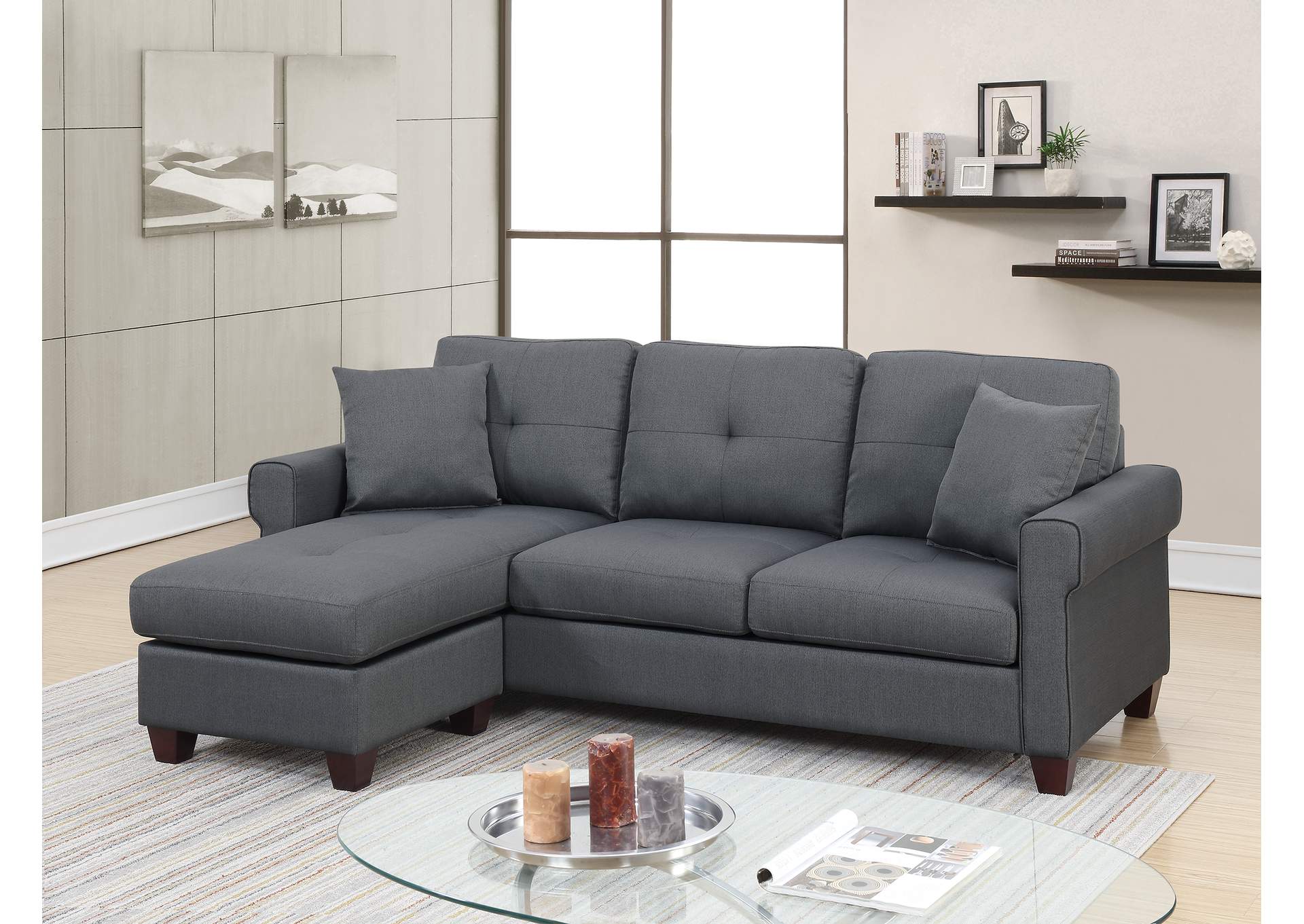 2-Pcs Sectional Sofa,Poundex