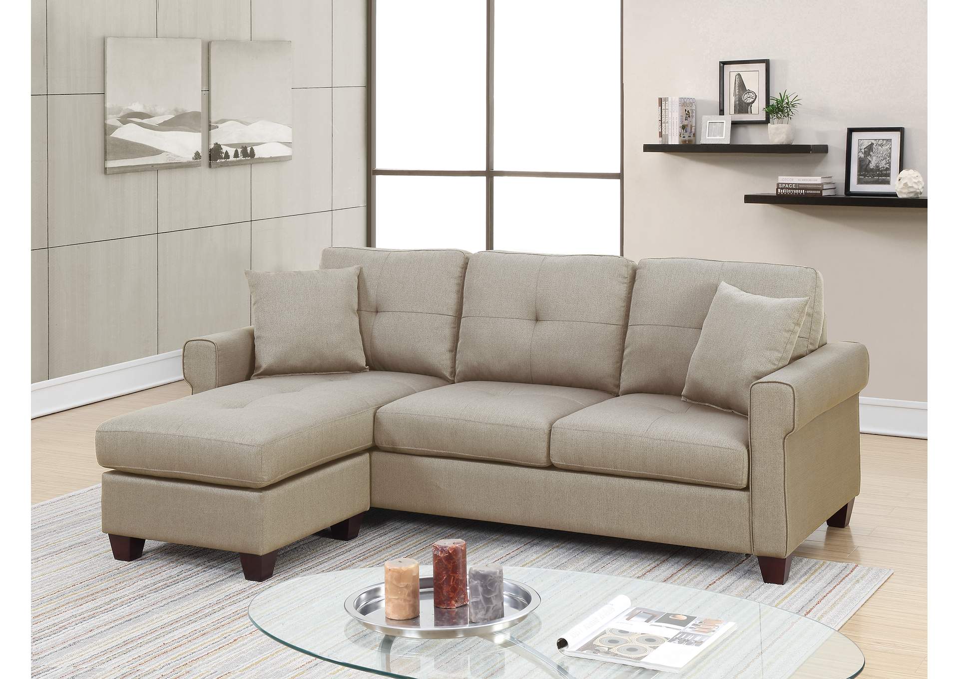 2-Pcs Sectional Sofa,Poundex