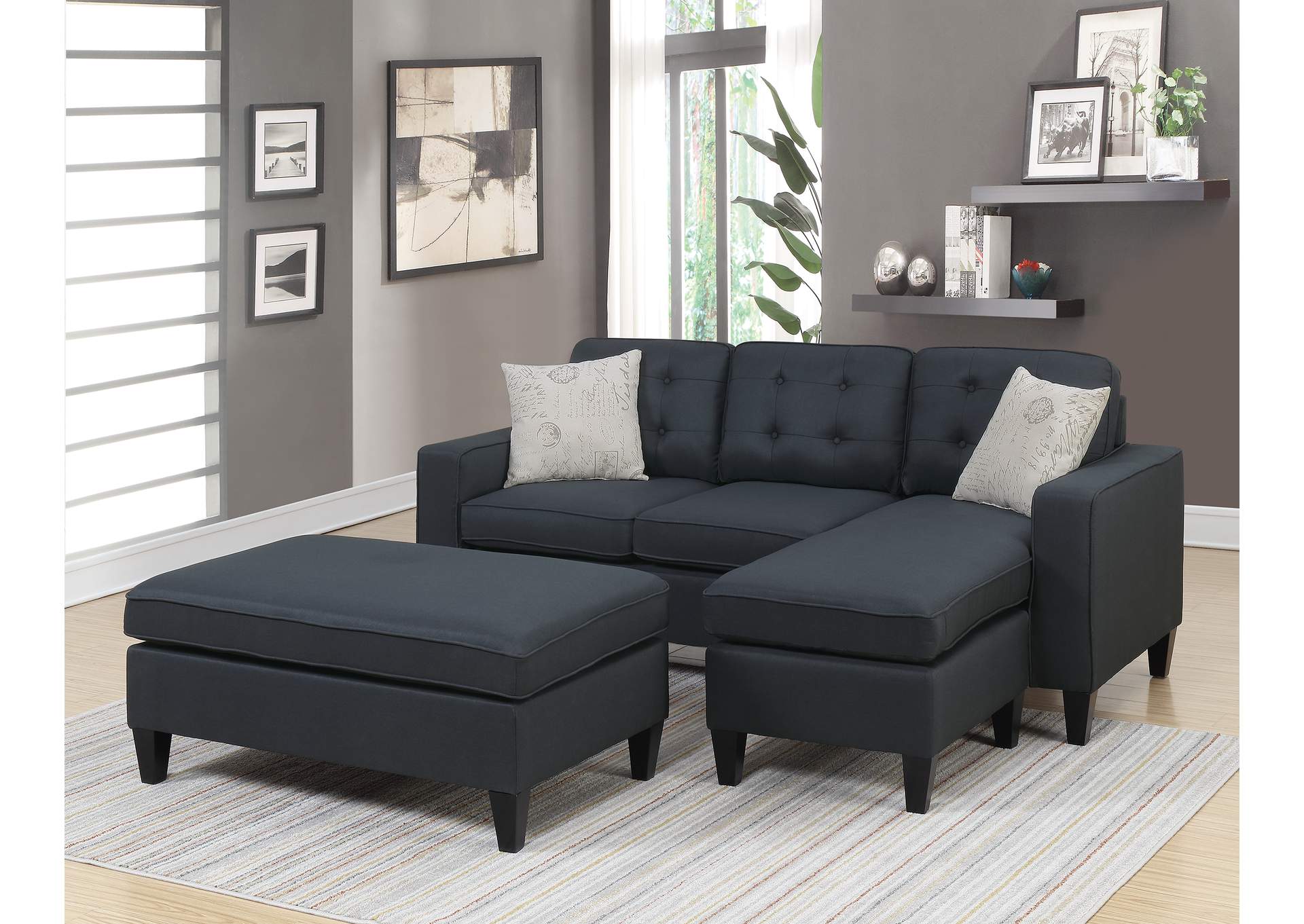 3-Pcs Sofa Set,Poundex