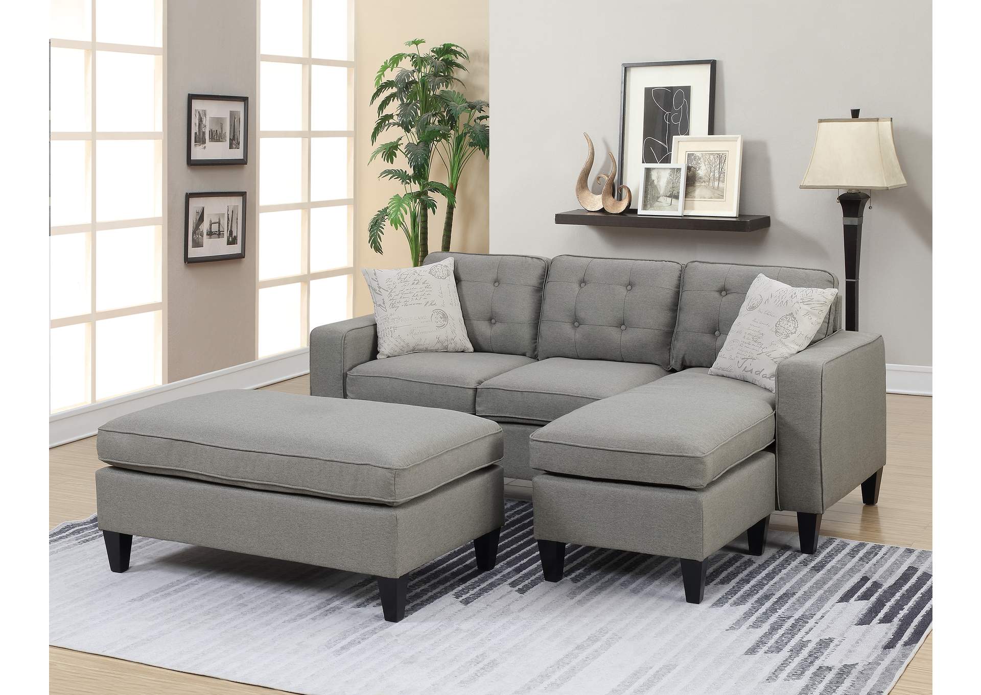 3-Pcs Sectional Set,Poundex