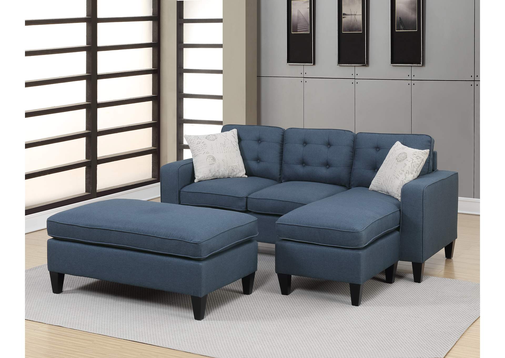 3-Pcs Sectional Set,Poundex