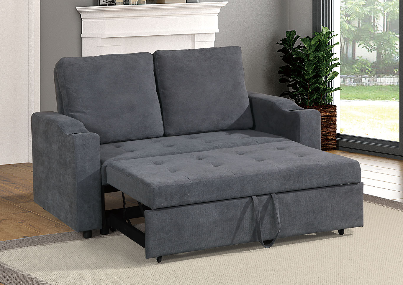 Convertible Sofa,Poundex