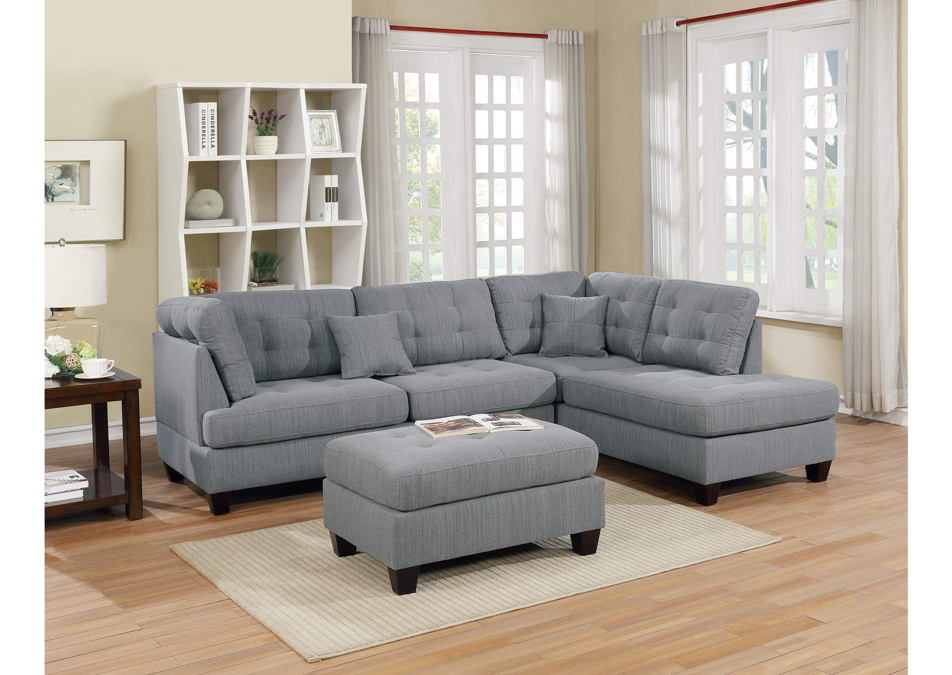 3-Pcs Sectional Set,Poundex