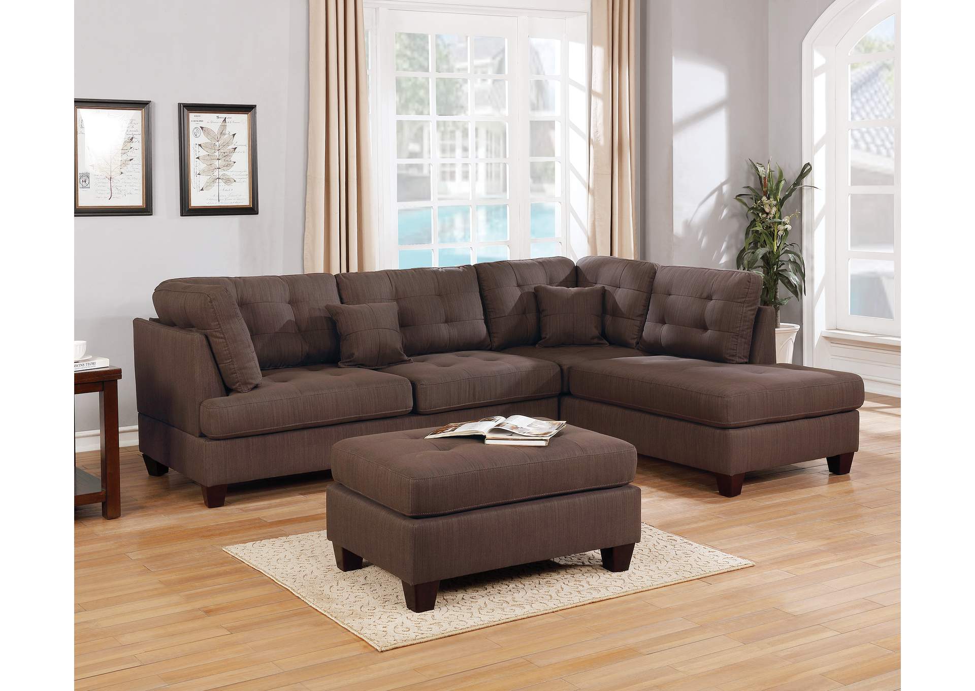 3-Pcs Sectional Set,Poundex