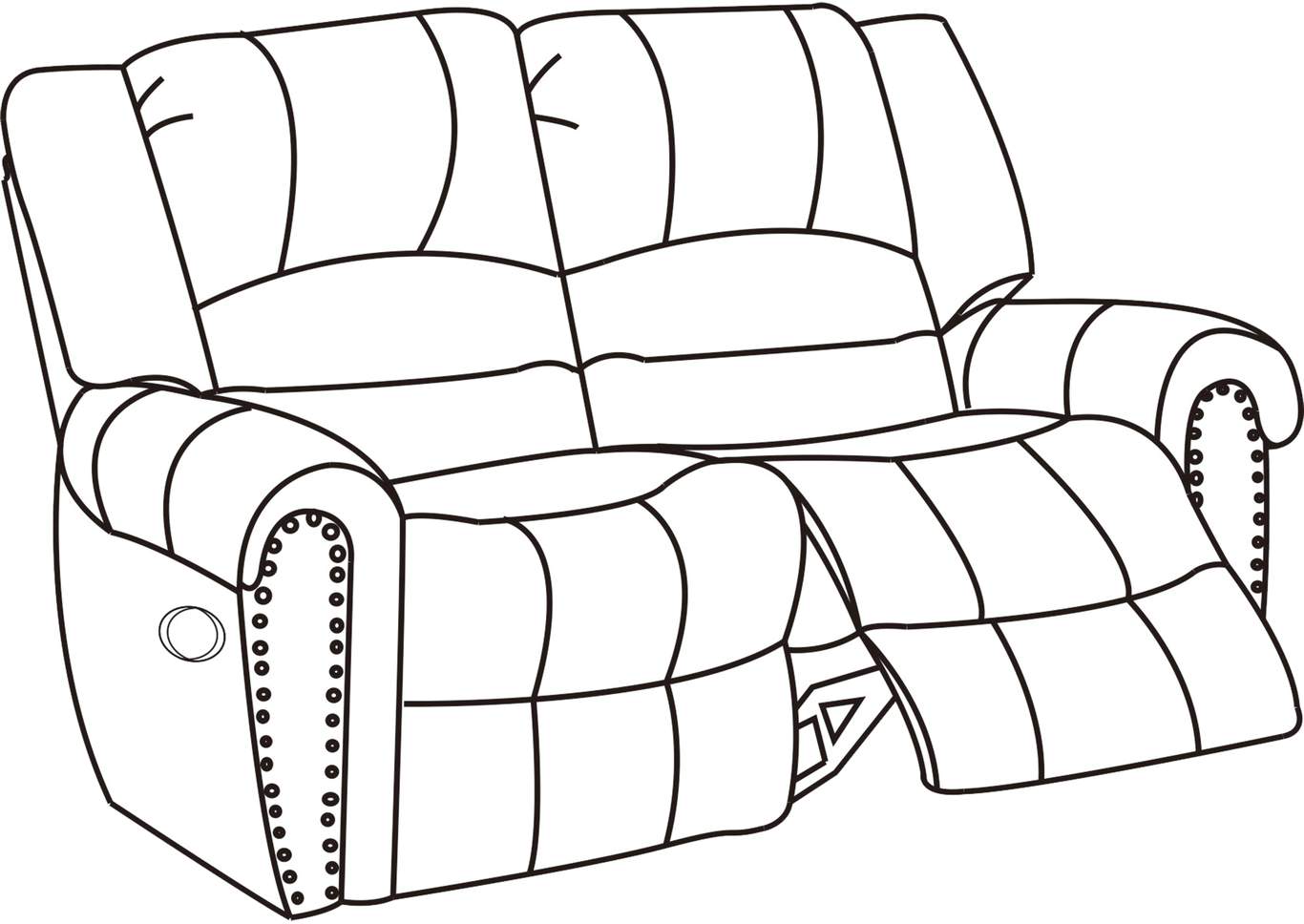 Manual Loveseat,Poundex