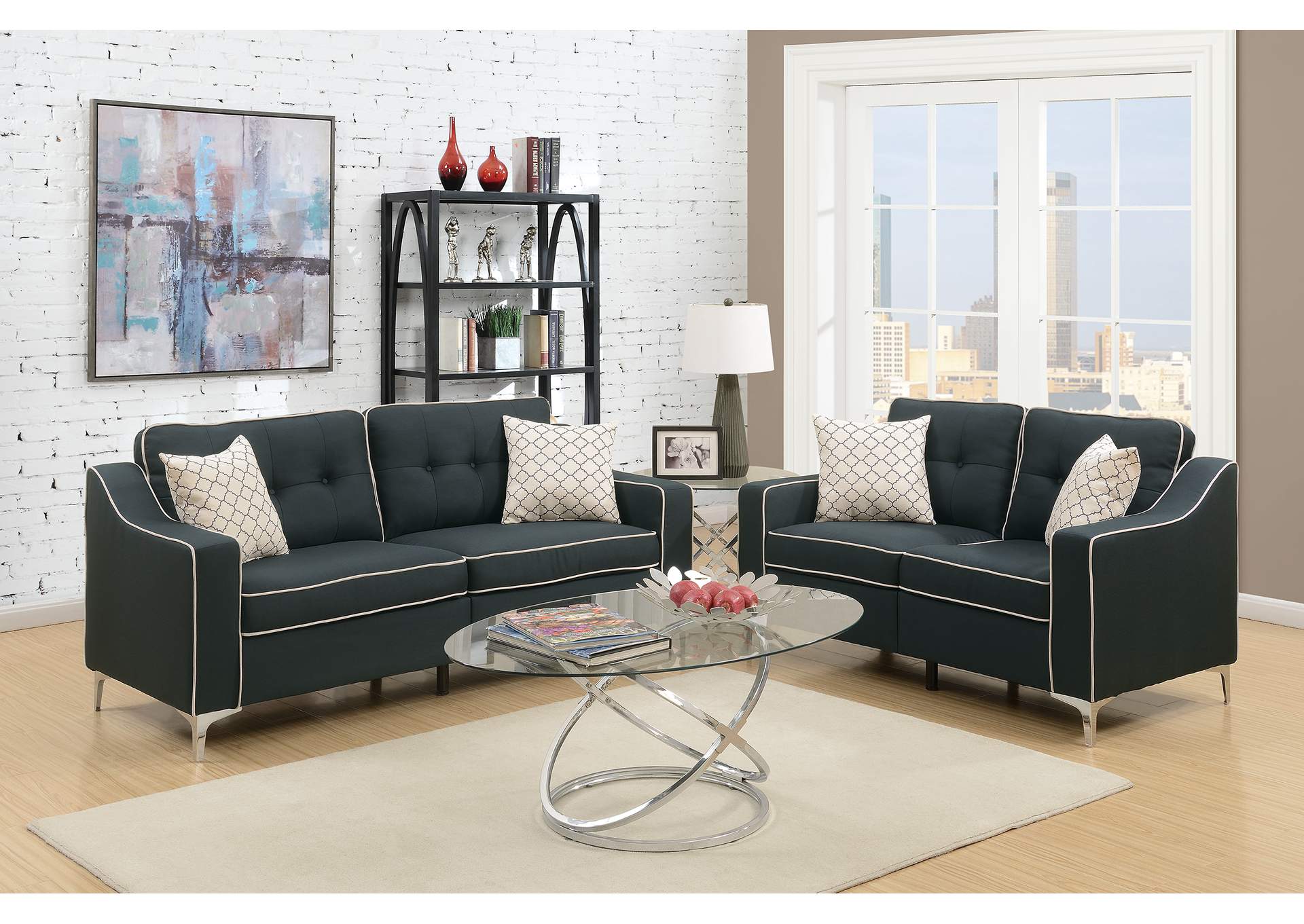 2-Pcs Sofa Set,Poundex