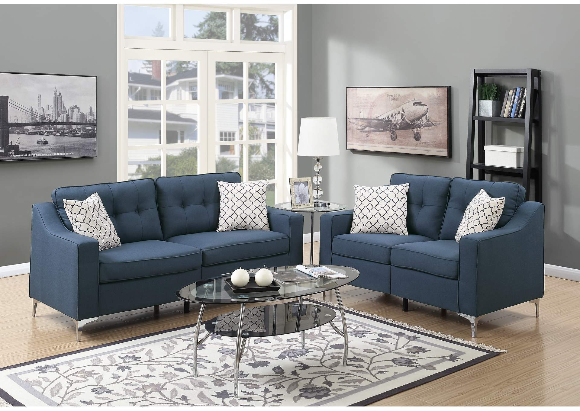 2-Pcs Sofa Set,Poundex