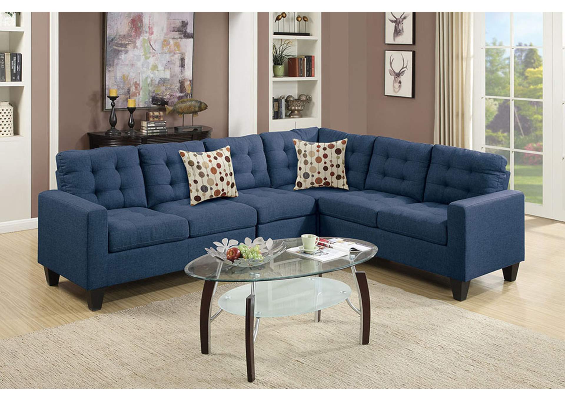 4-Pcs Modular Sectional,Poundex