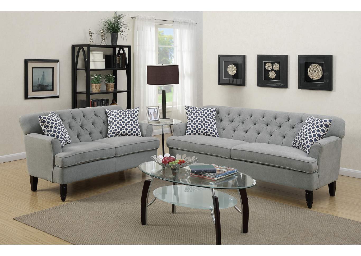 2 Piece Sofa Set,Poundex