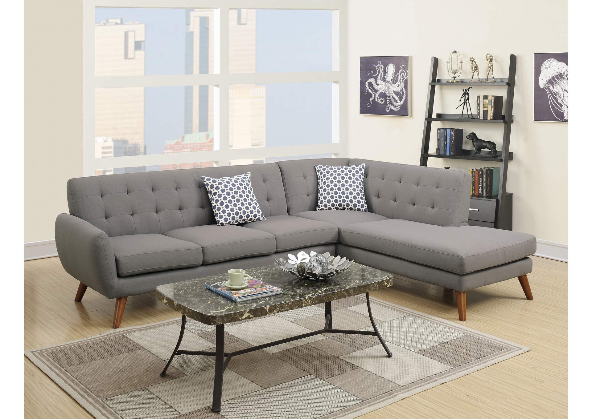 2-Pcs Sectional Sofa,Poundex