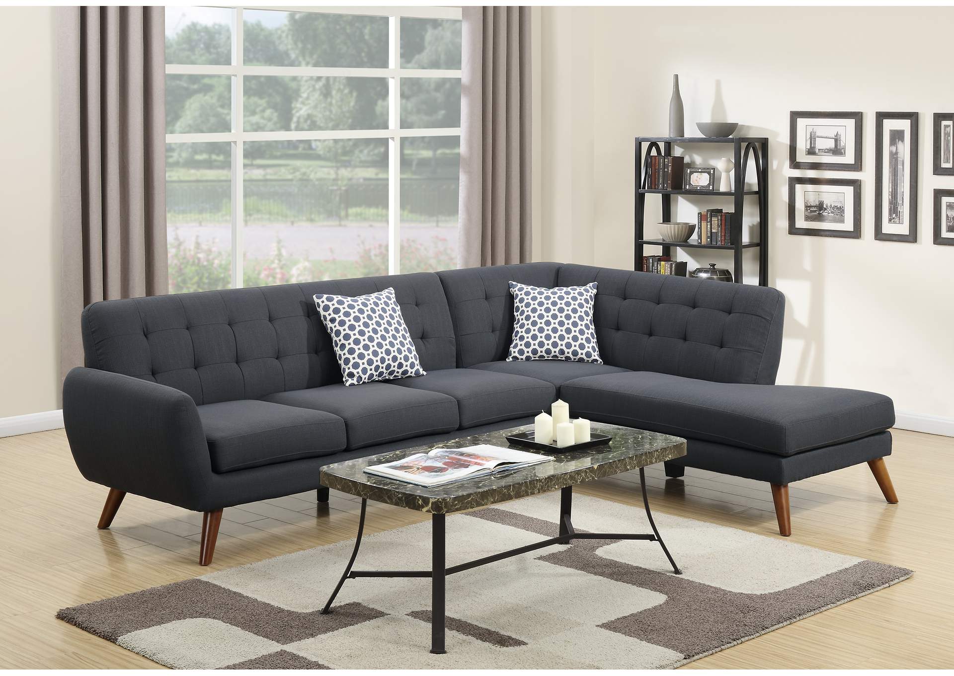 2-Pcs Sectional Sofa,Poundex