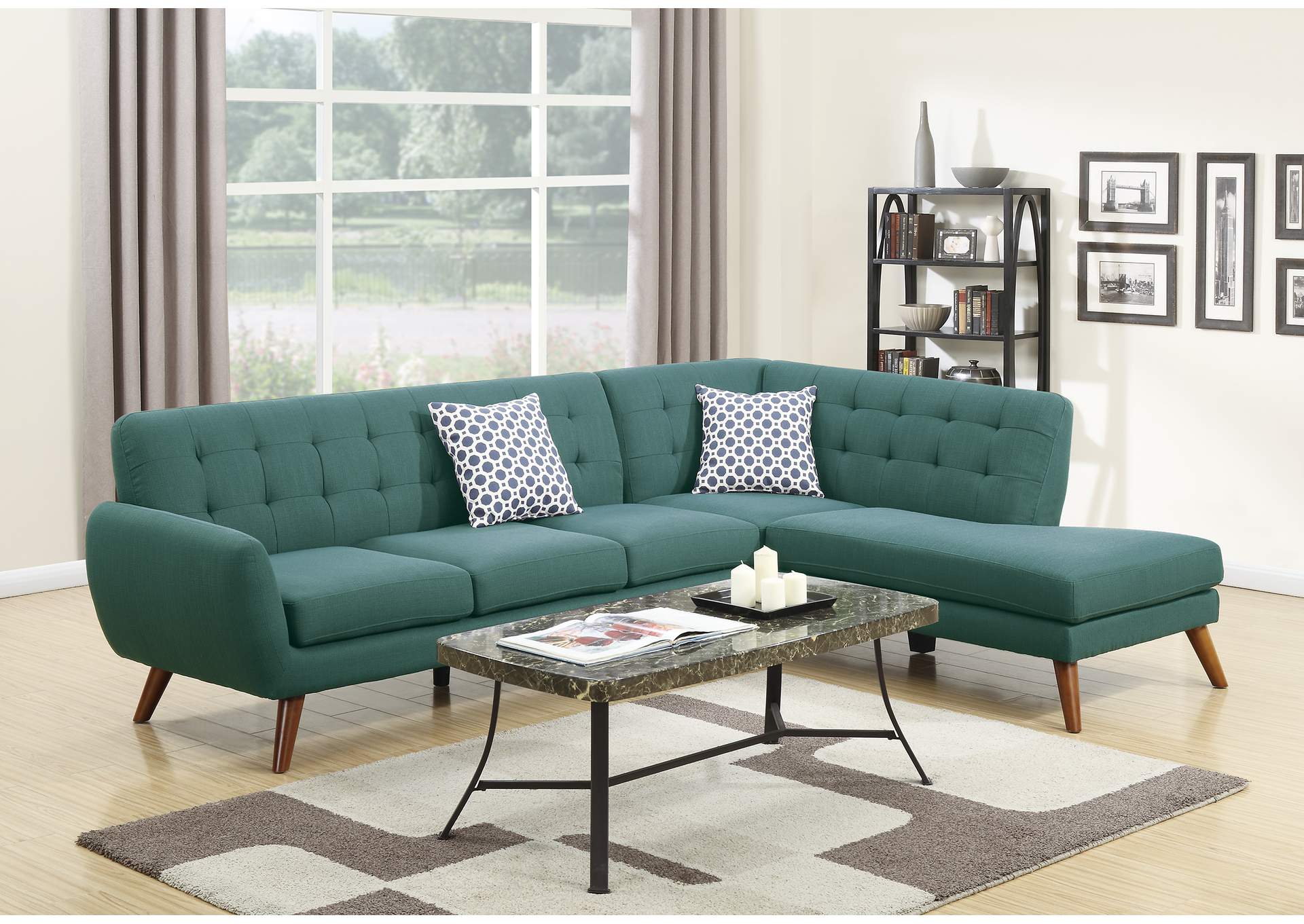 2-Pcs Sectional Sofa,Poundex