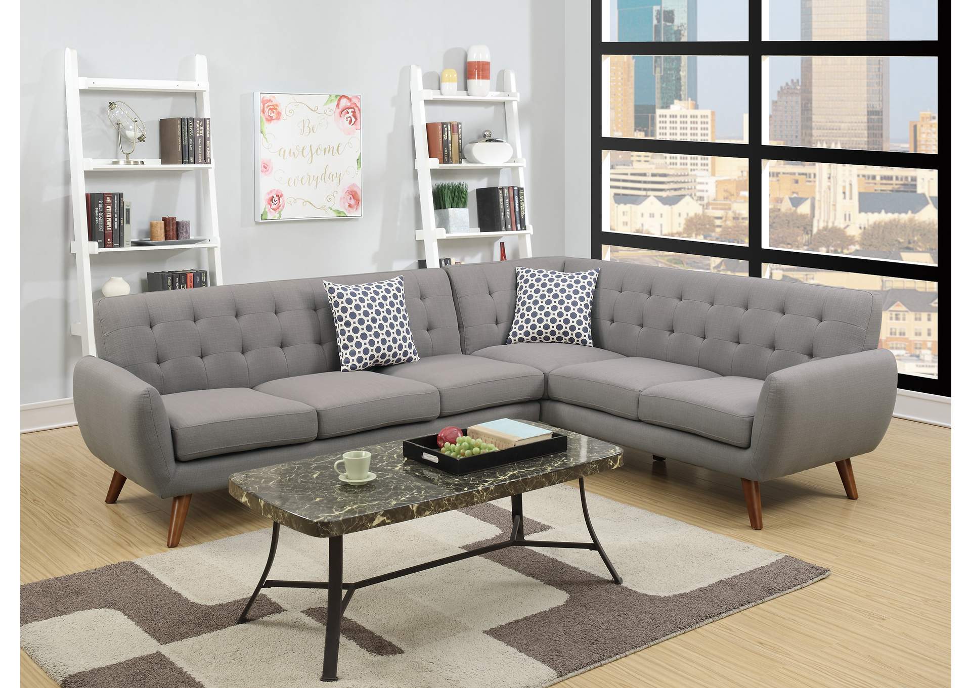 2-Pcs Sectional Sofa,Poundex