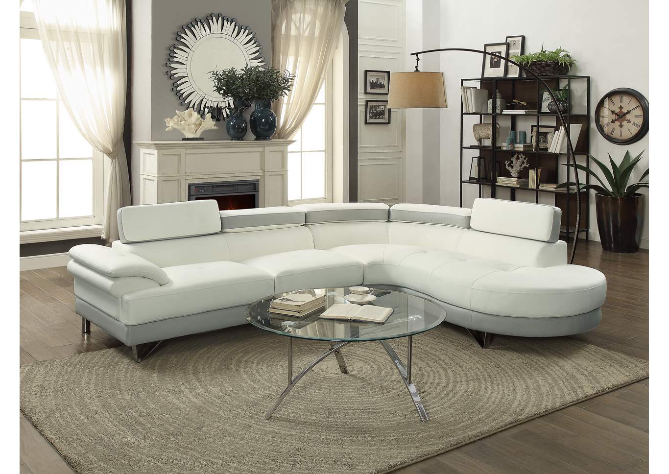 2 Piece Sectional,Poundex