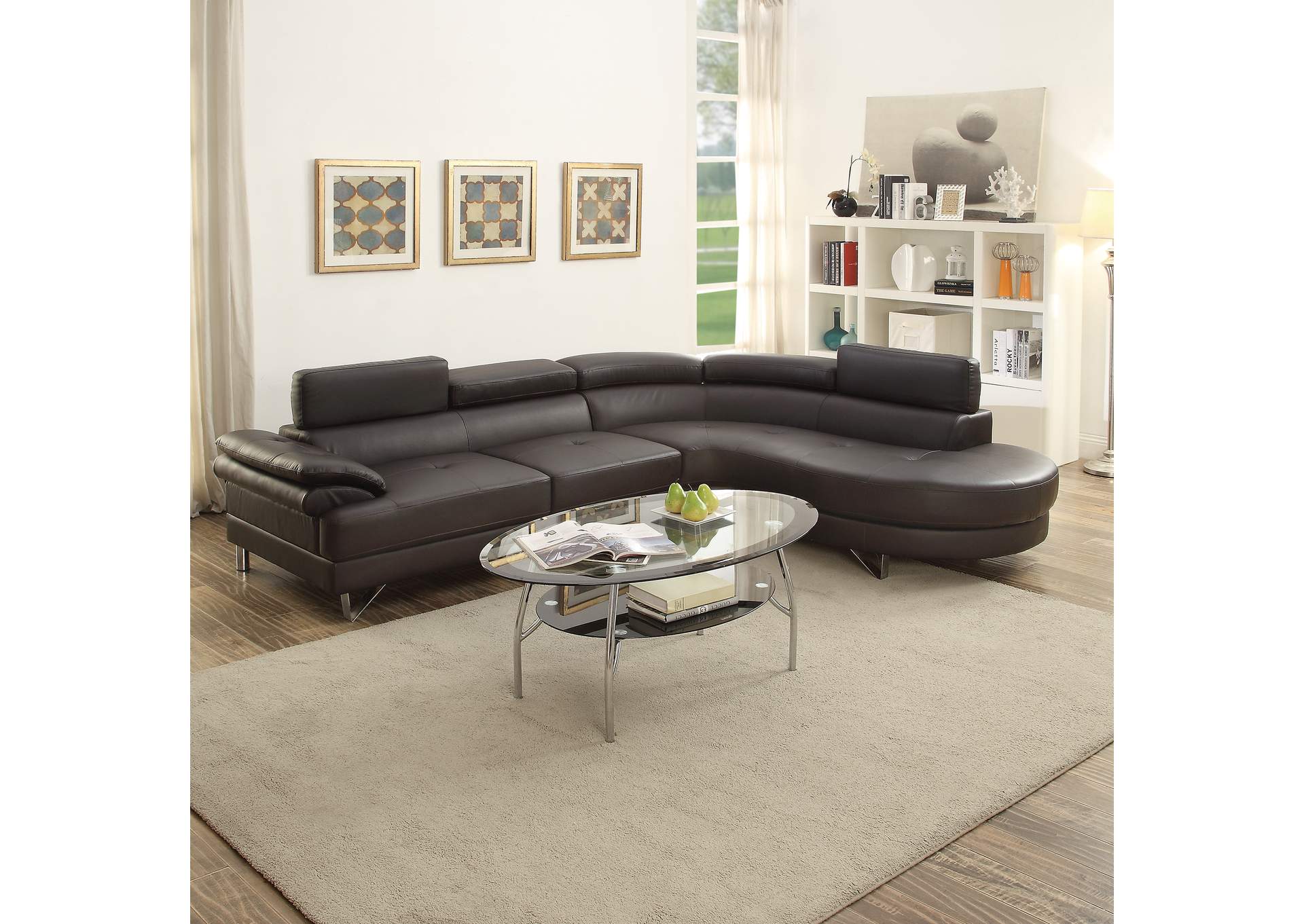 2-Pcs Sectional Sofa,Poundex