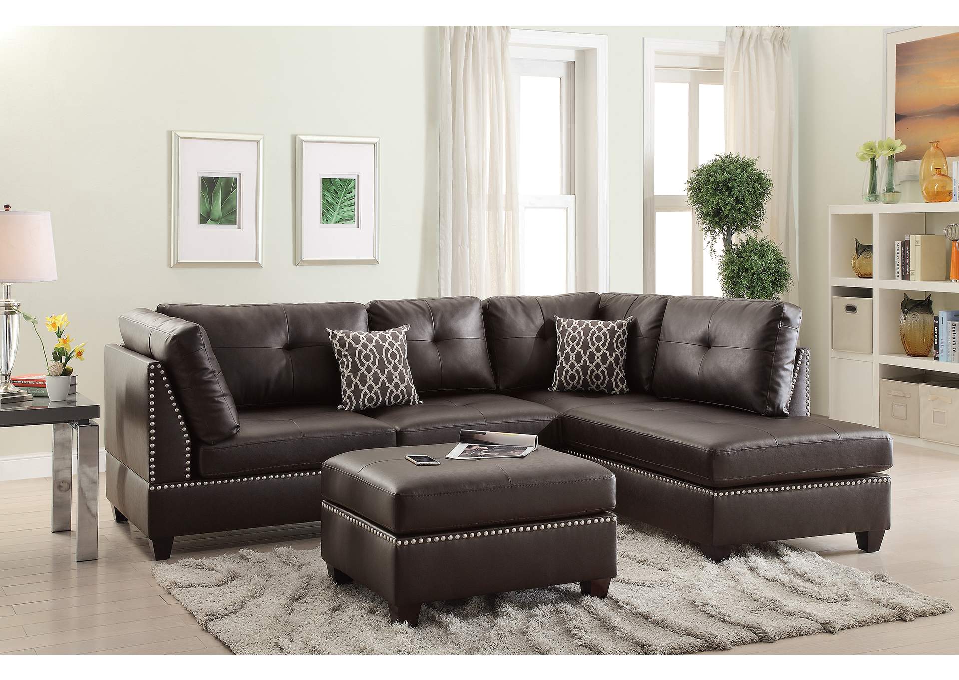 3-Pcs Sectional Sofa,Poundex