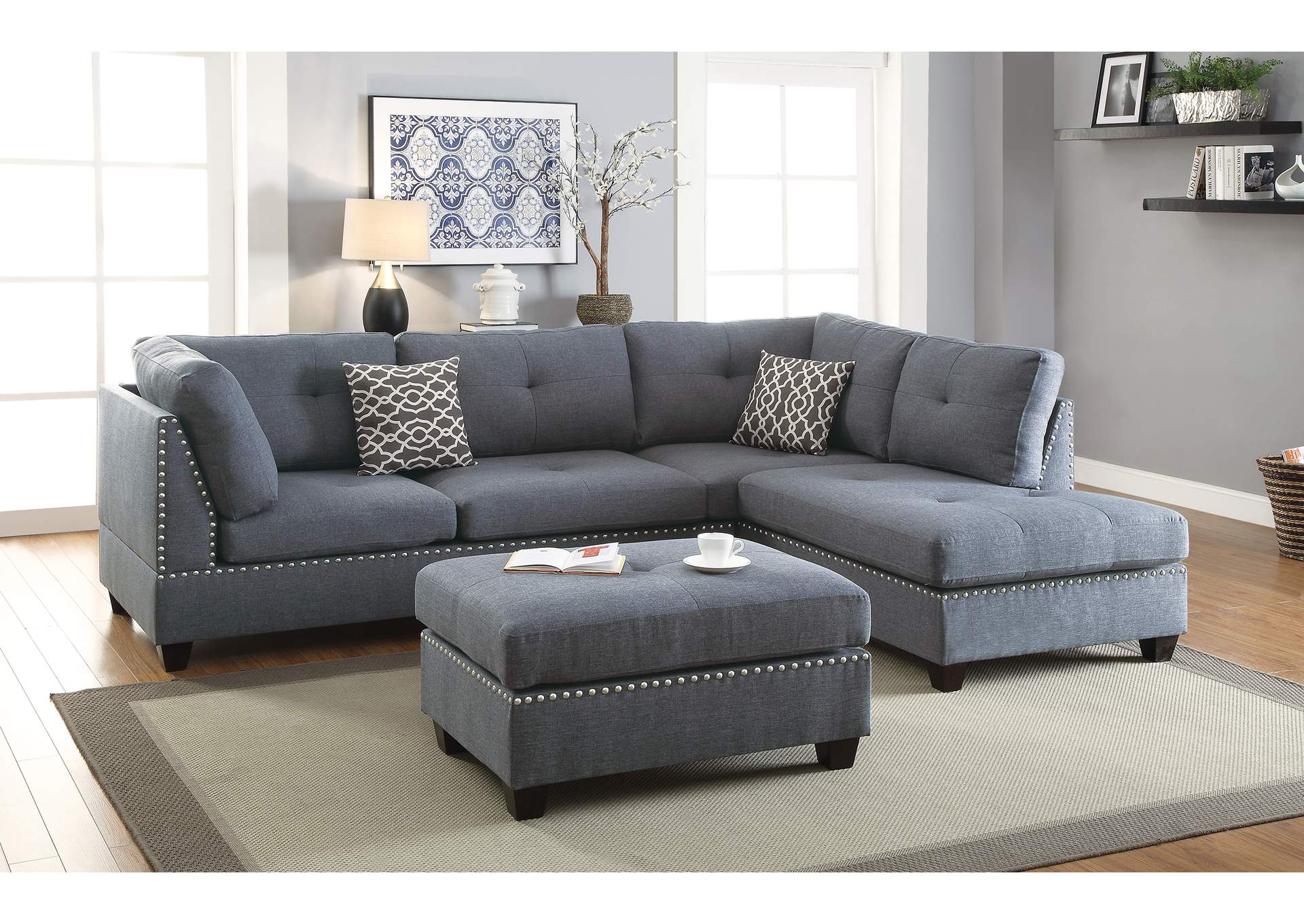 3-Pcs Sectional Sofa,Poundex