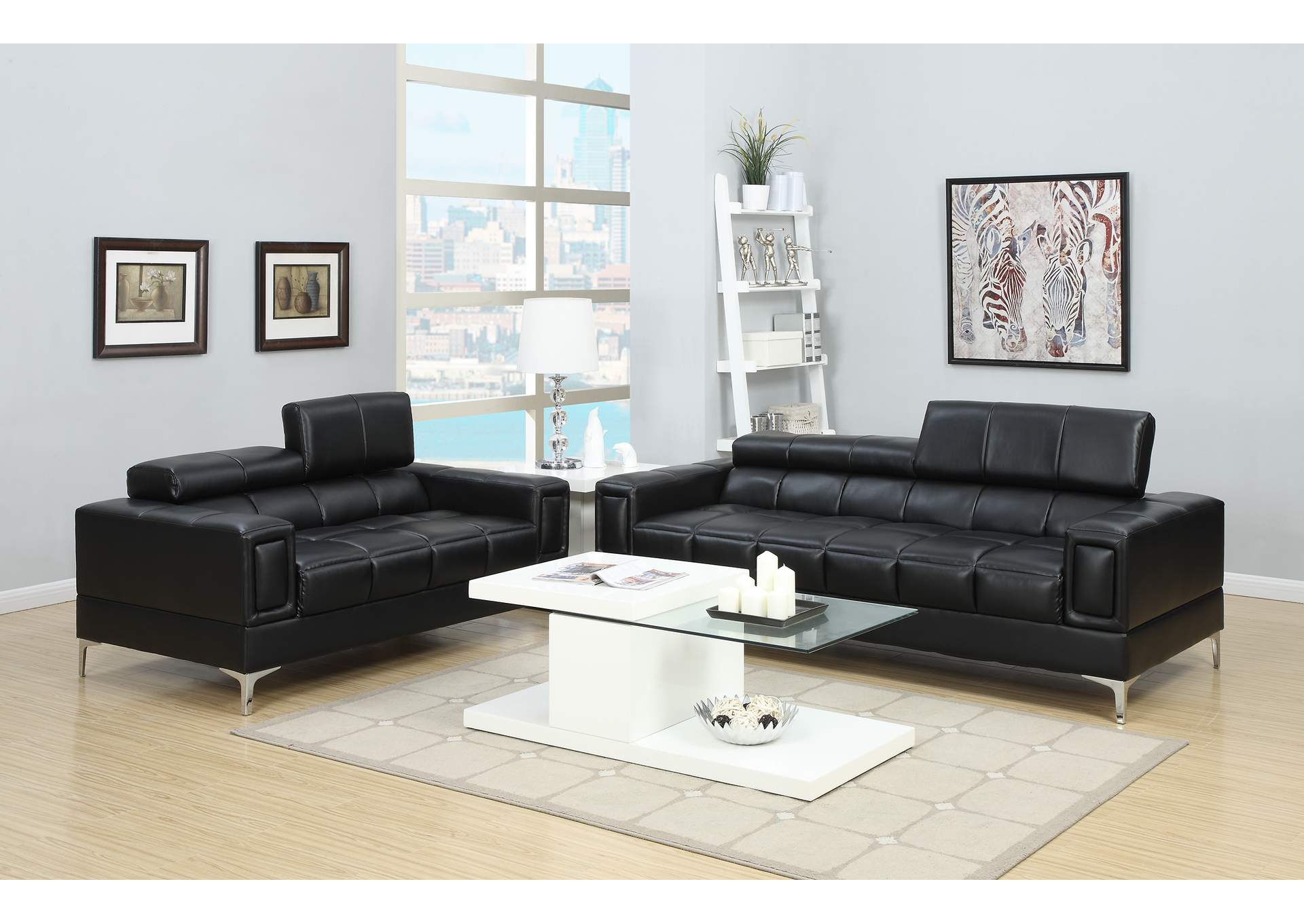 2-Pcs Sofa Set,Poundex