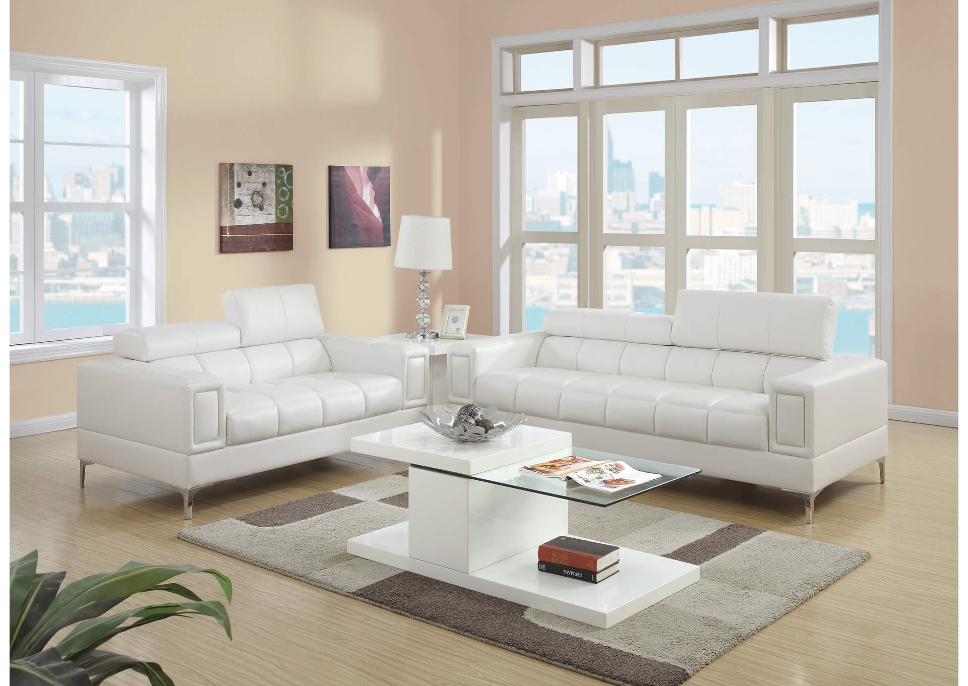 2-Pcs Sofa Set,Poundex