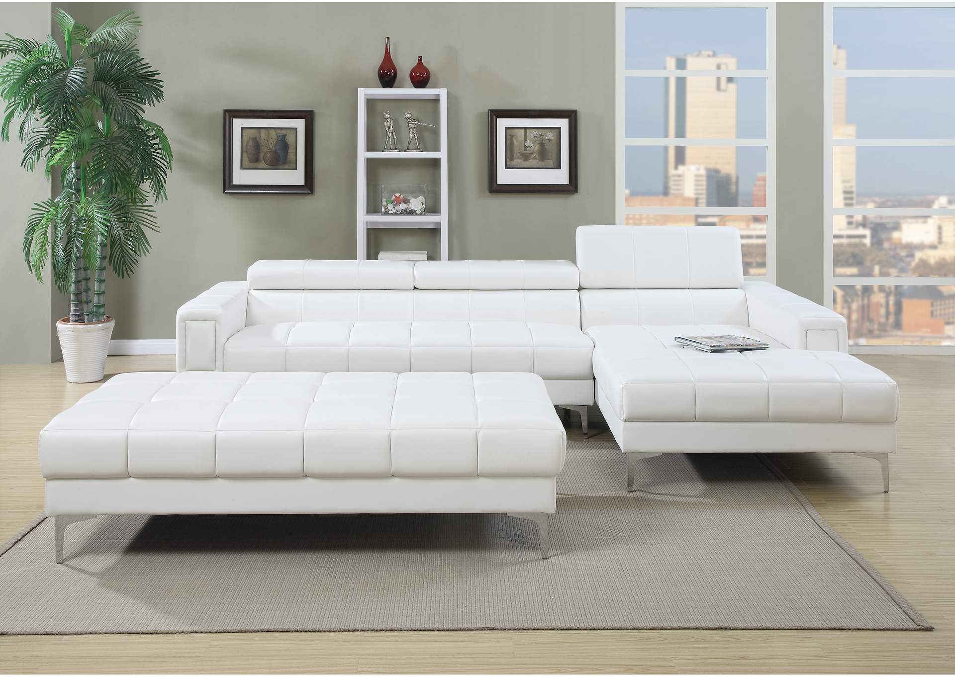 2-Pcs Sectional,Poundex