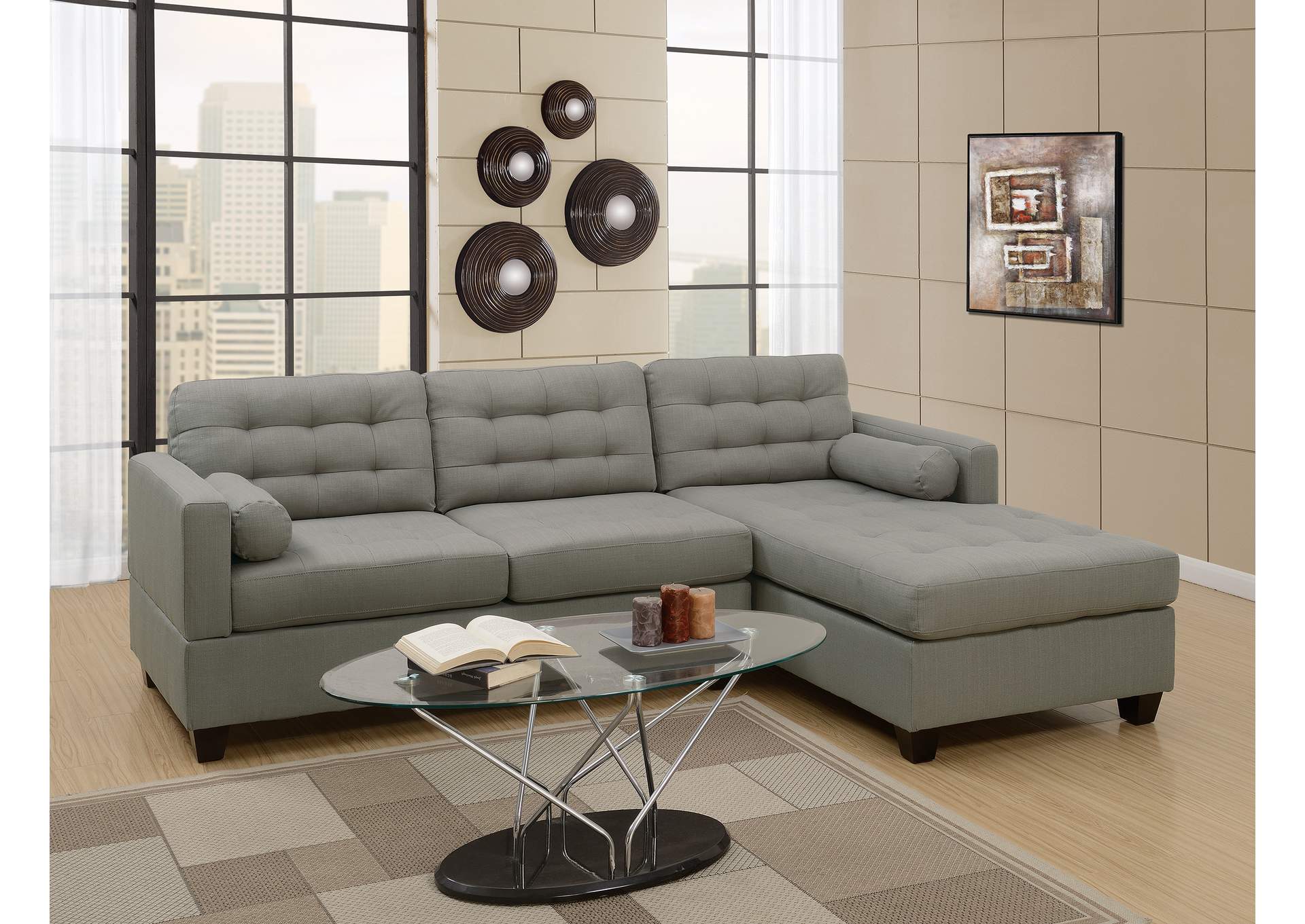 2-Pcs Sectional Sofa,Poundex