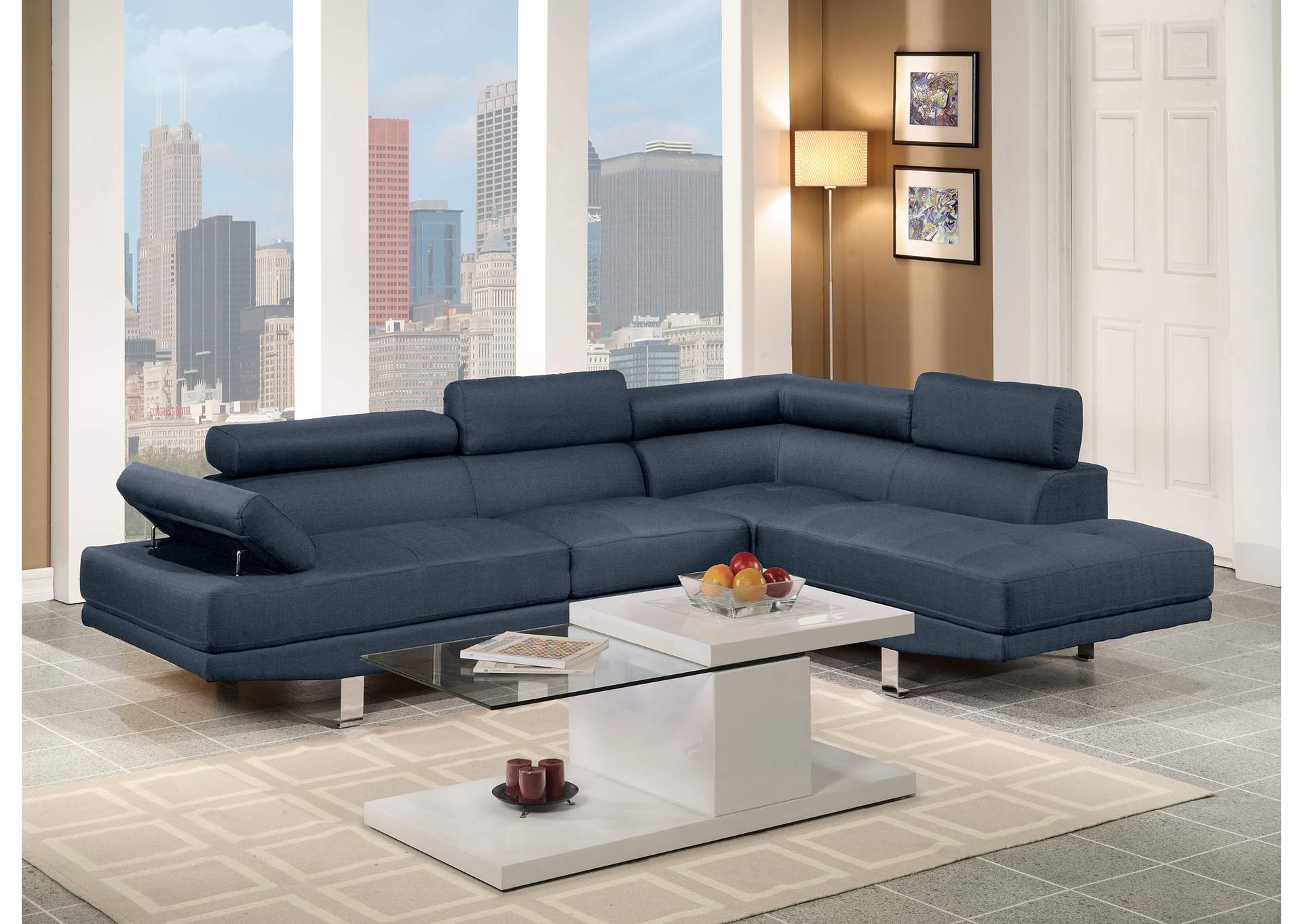 2-Pcs Sectional Sofa,Poundex