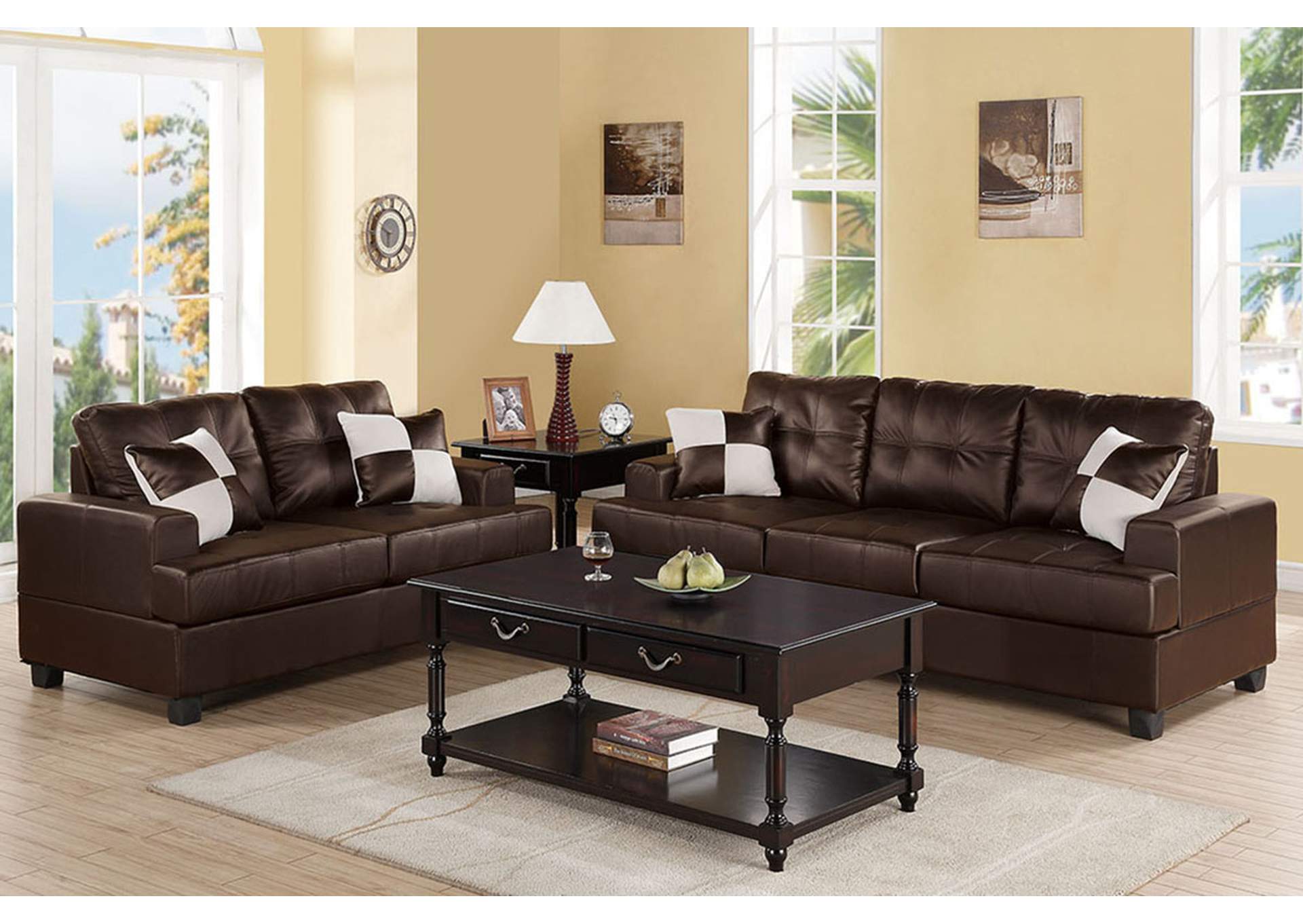 2 Piece Sofa Set,Poundex