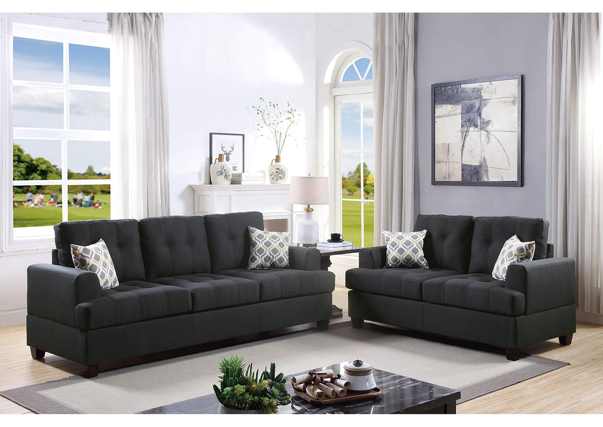 2 Piece Sofa Set,Poundex