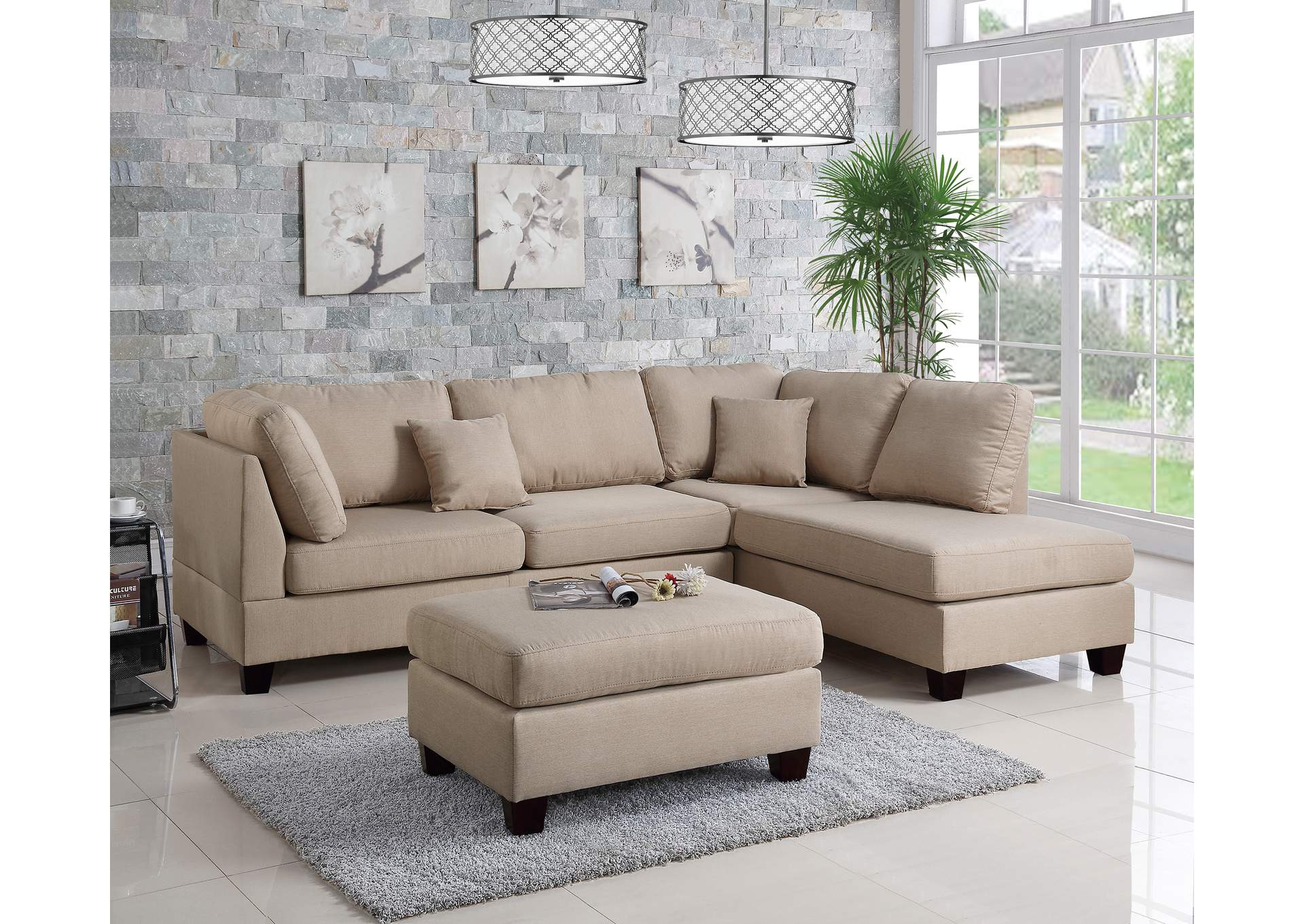 3-Pcs Sectional Set,Poundex