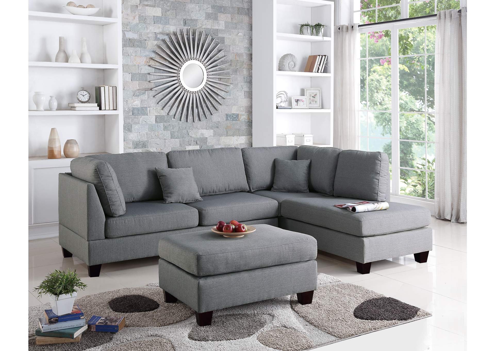 3-Pcs Sectional Set,Poundex