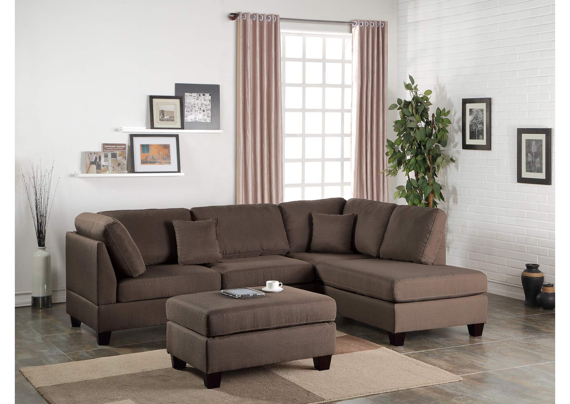 3-Pcs Sectional Set,Poundex