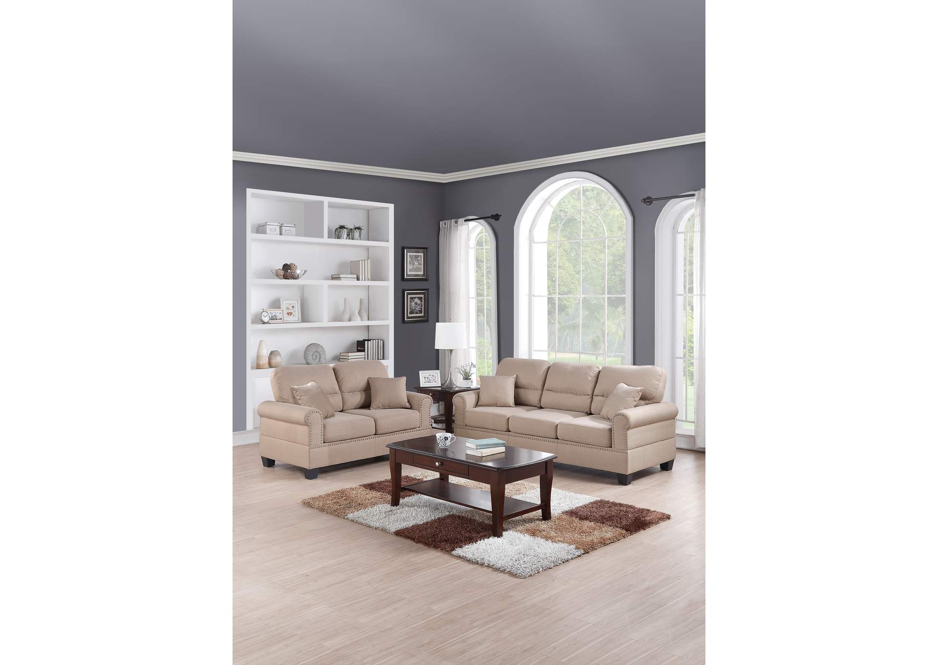 2-Pcs Sofa Set,Poundex