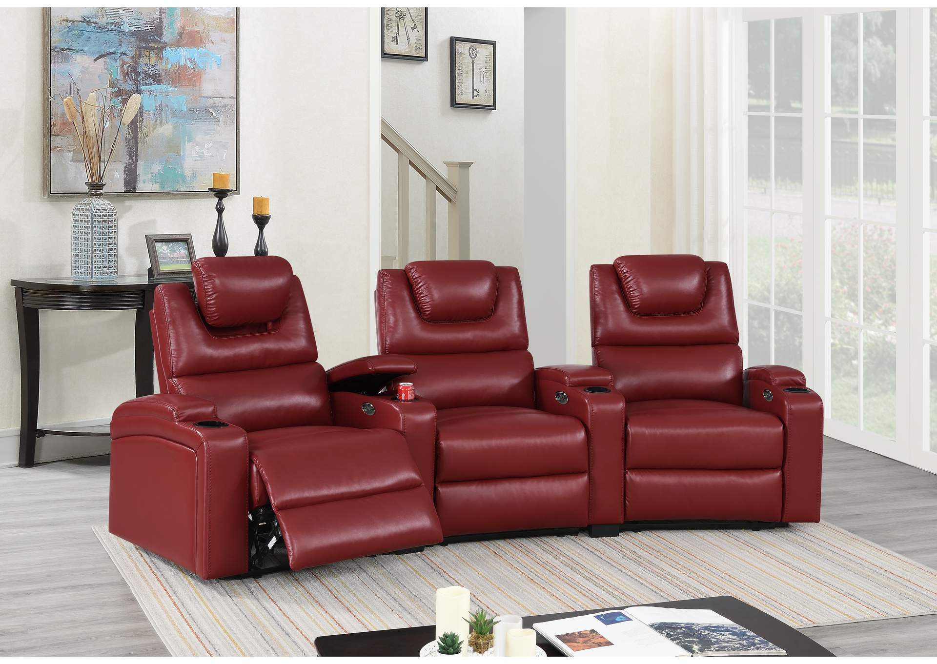 Two Sector Arm Power Recliner,Poundex