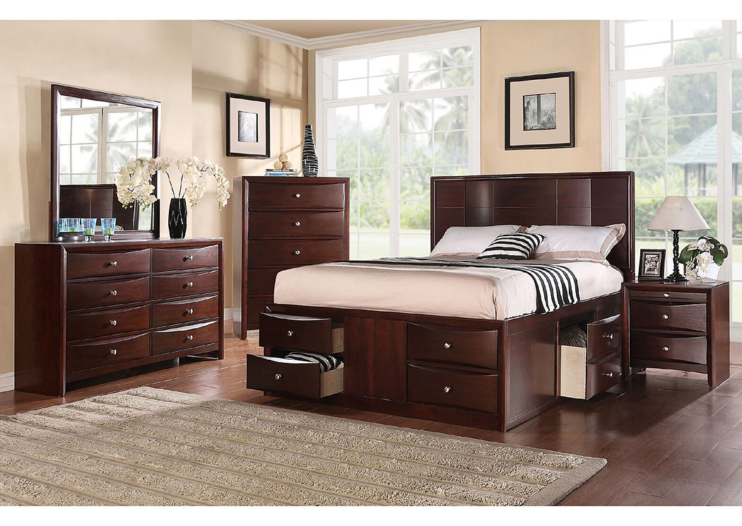 Cherry Dresser and Mirror,Poundex