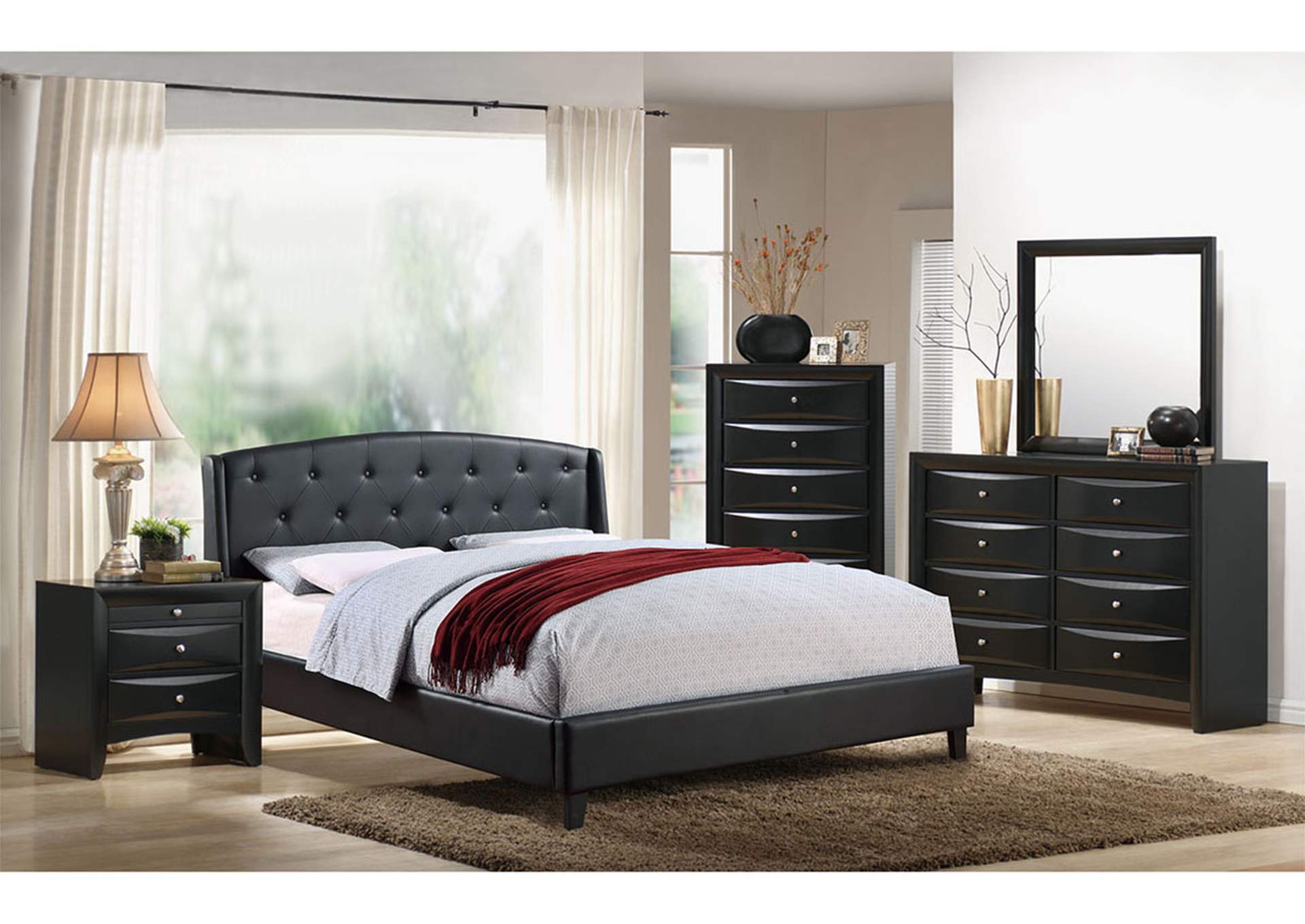 California King Bed,Poundex