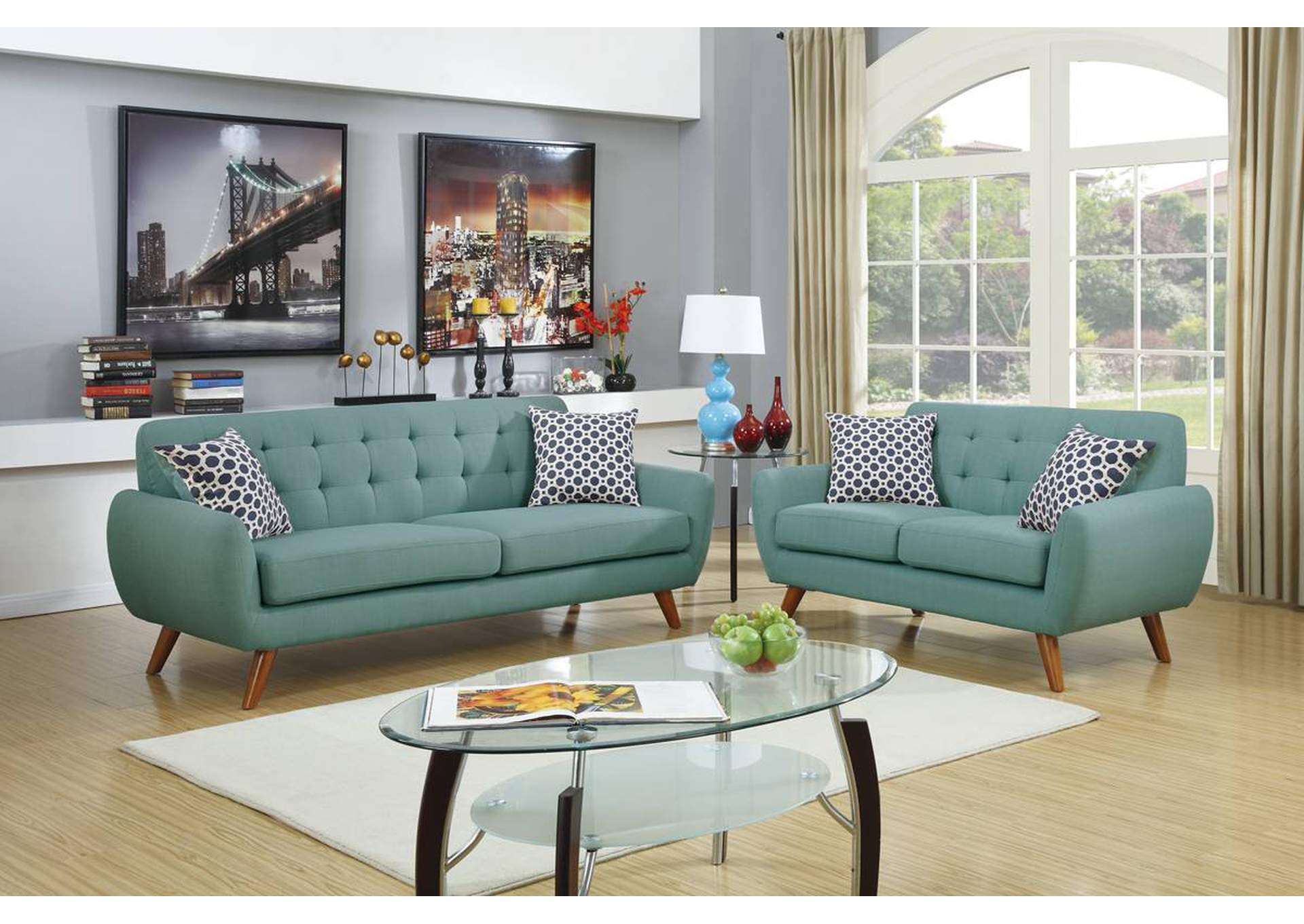 2-Pcs Sofa Set,Poundex