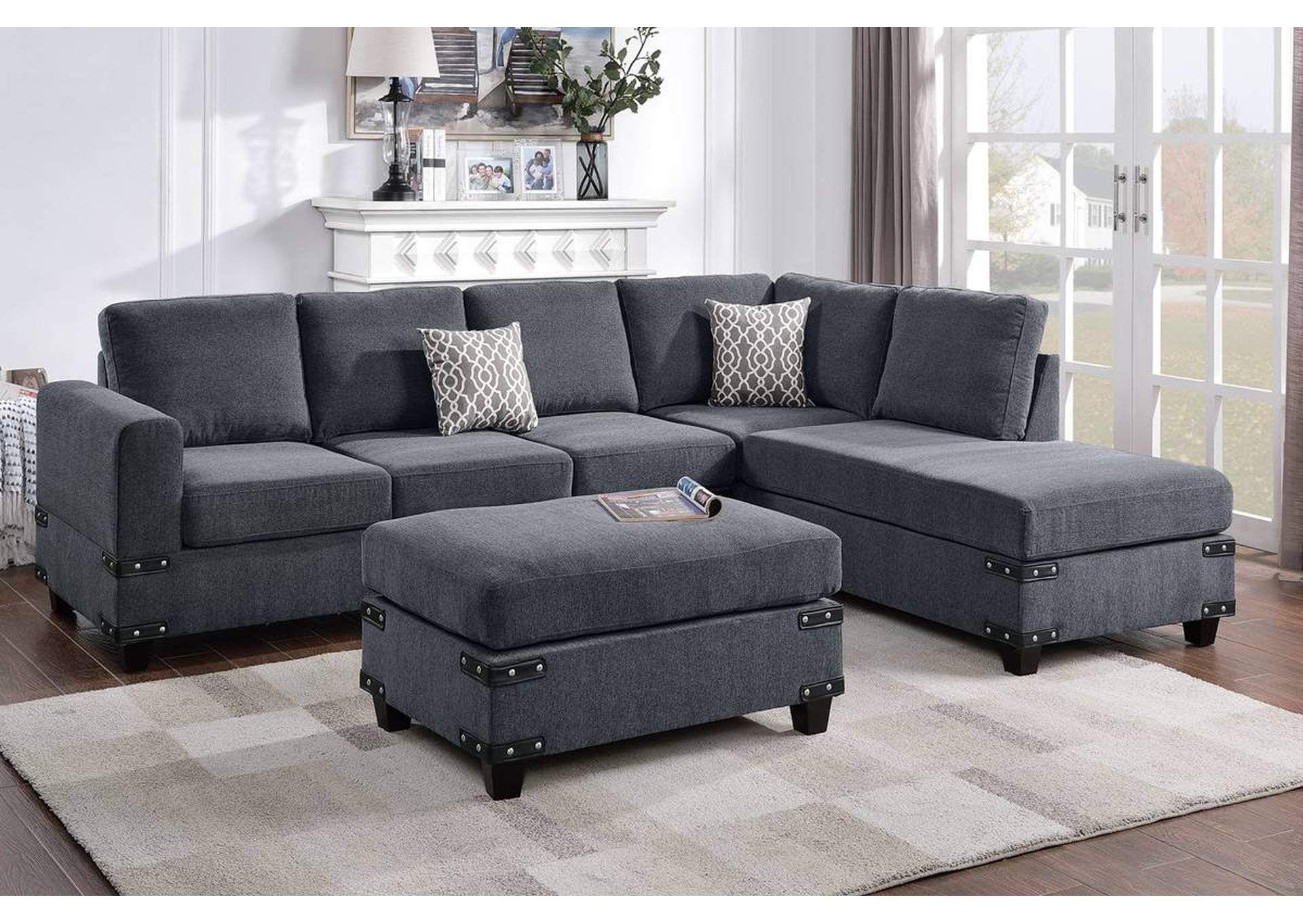 3-PCS SECTIONAL SET,Poundex