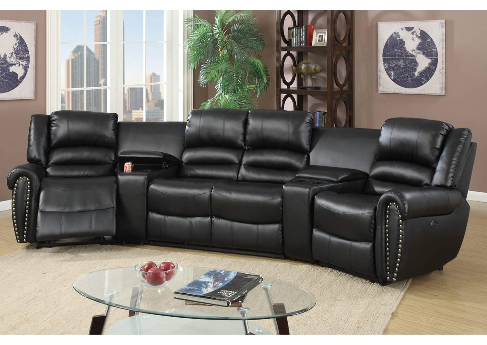 Power Theater Sectional,Poundex